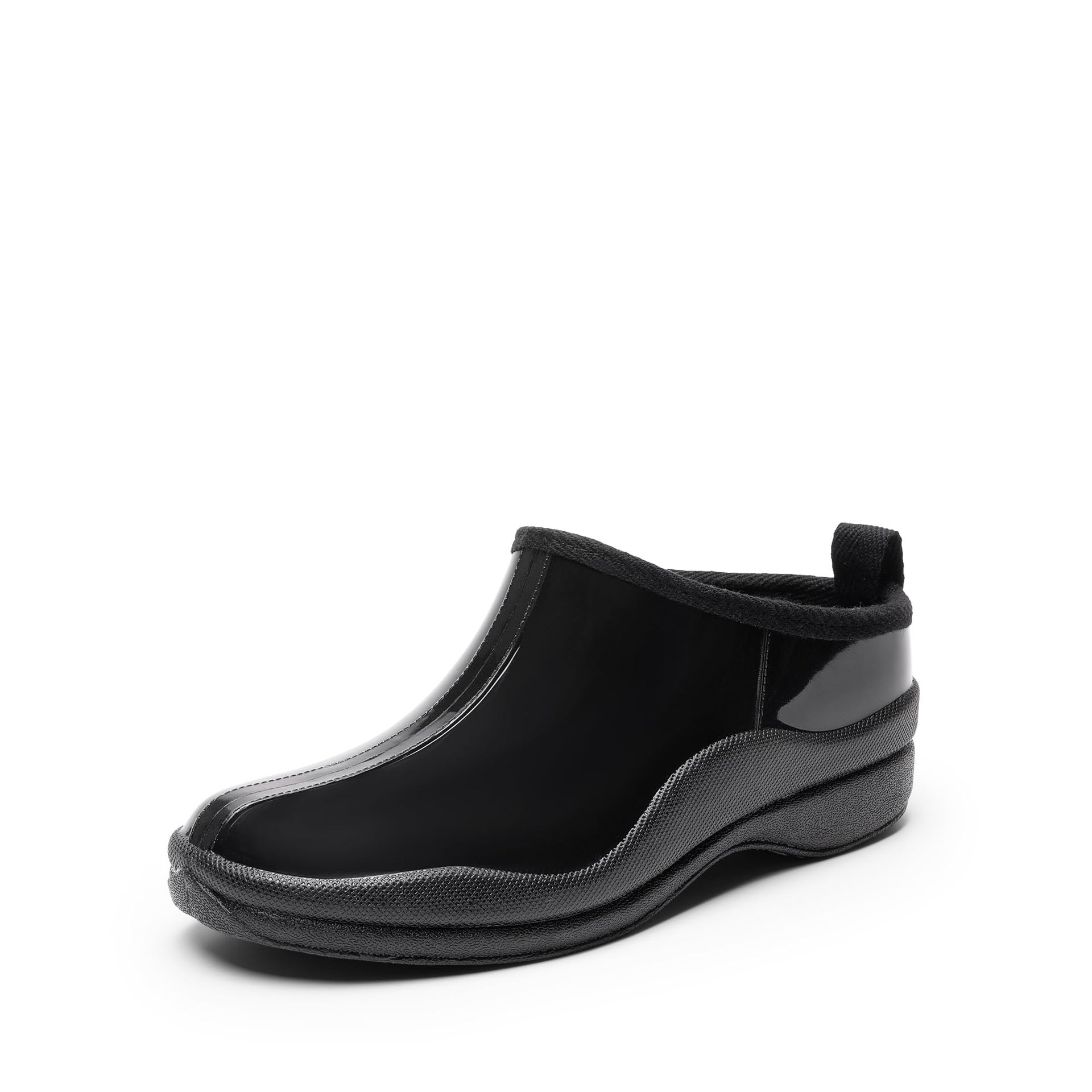 Women's Wellington Boots Waterproof Slip-On Garden and Outdoor Wellies - Black UK 7
