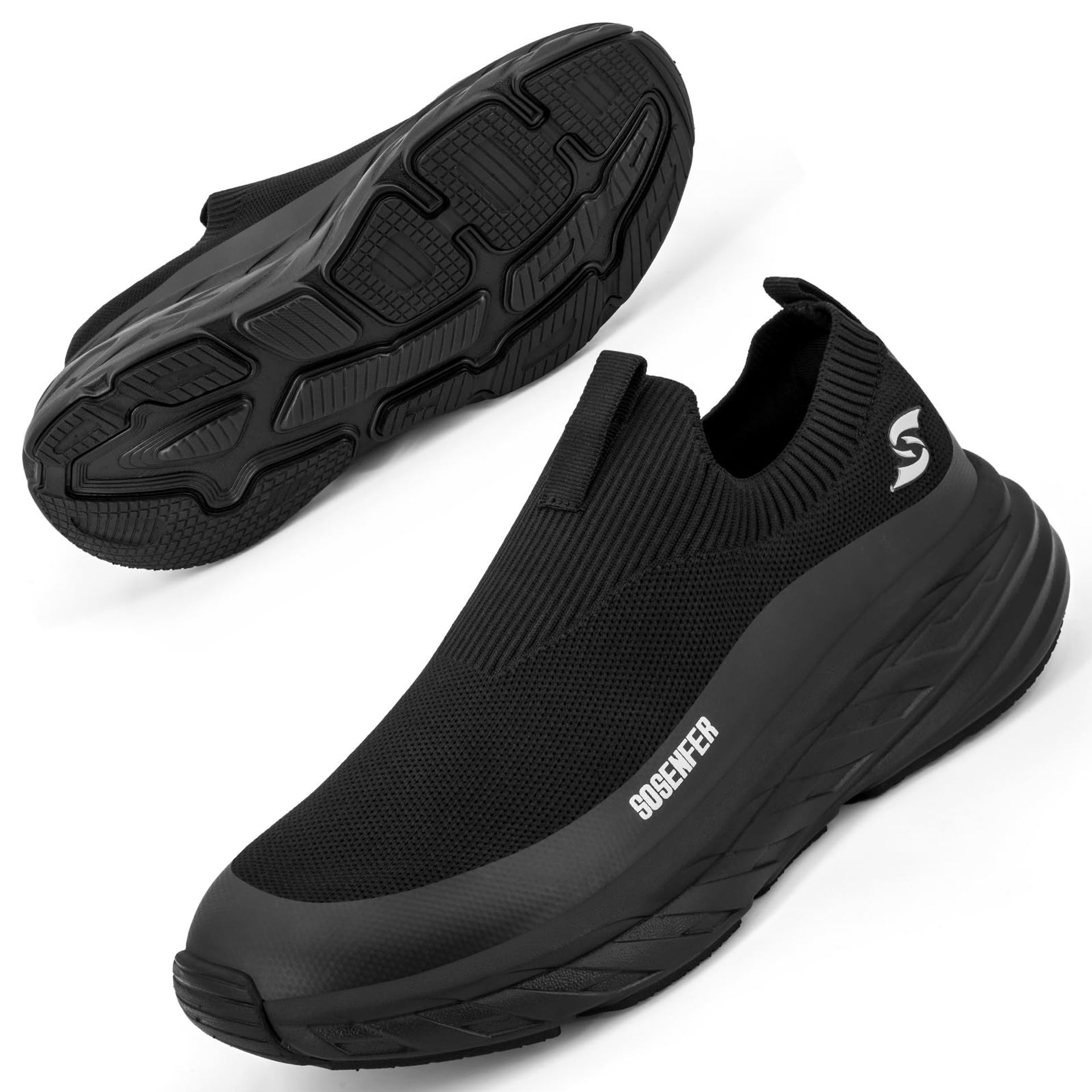 Sosenfer Scarpe Uomo Slip On Sneakers Senza Lacci - Leggere E Traspiranti Per Il Tempo Libero