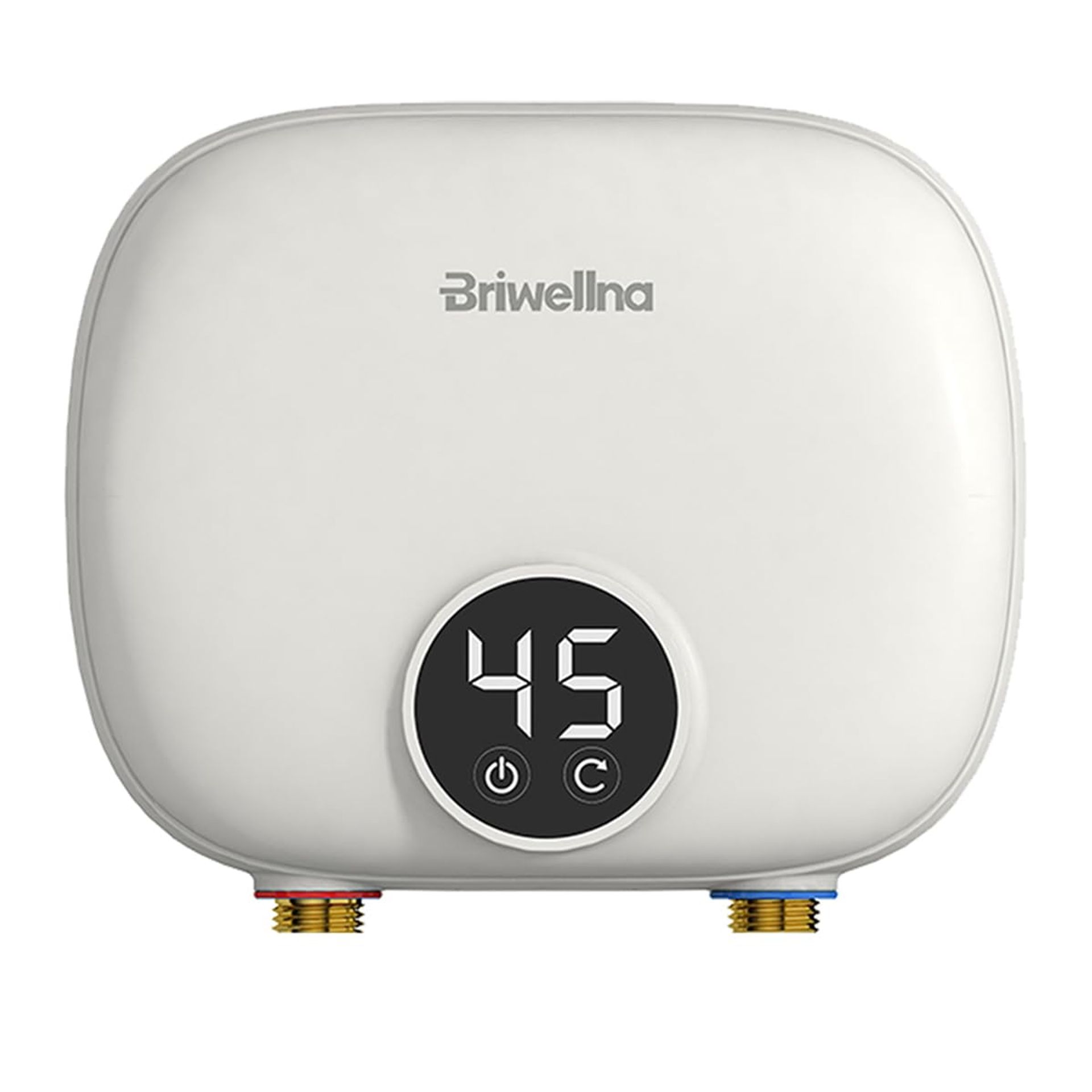 Instant Hot Water Heater 5.5kW 220V with Digital Display for Kitchen & Bathroom - Cream