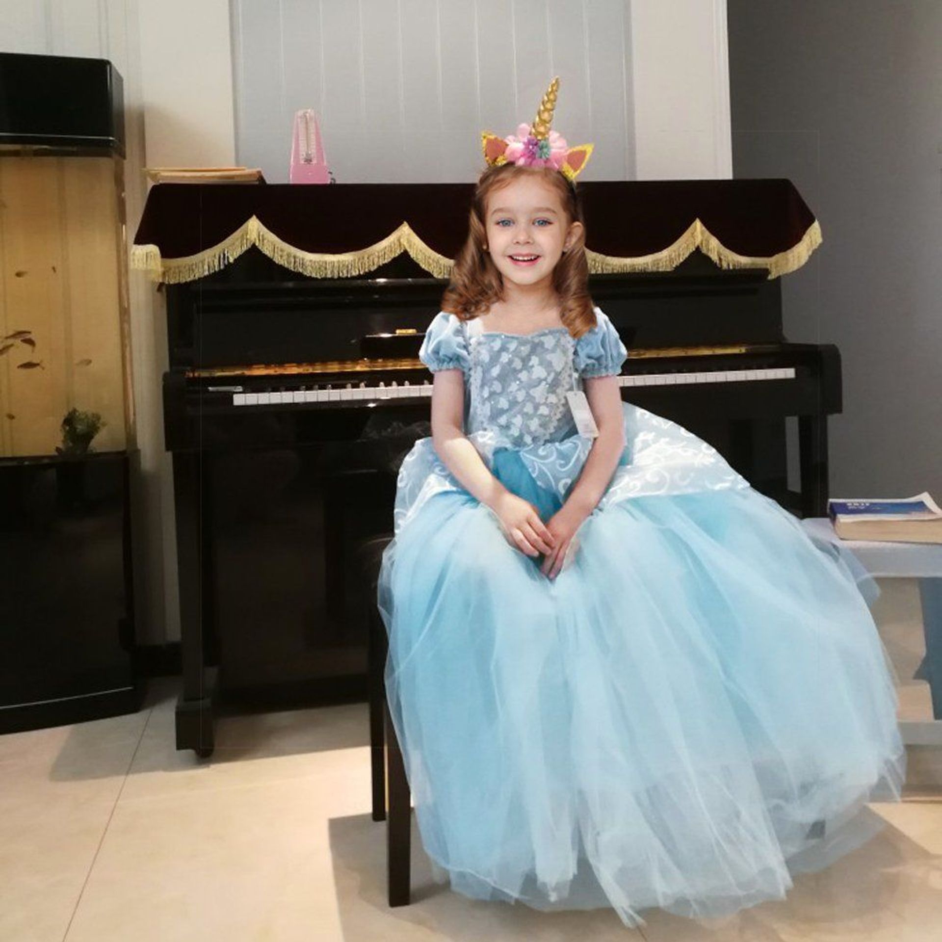 CQDY Cinderella Dress Princess Costume Halloween Fancy Party Dress Up Out