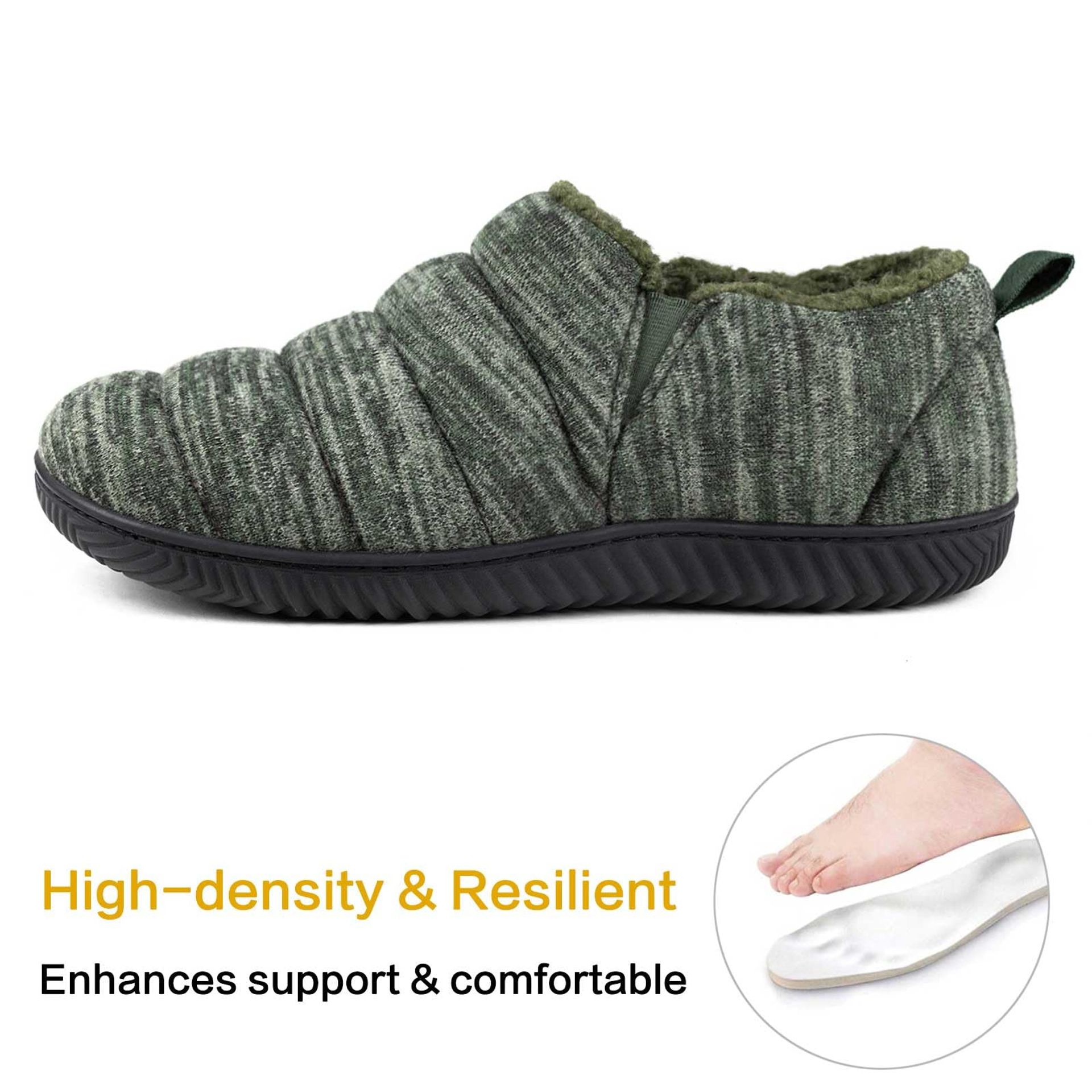 Zizor Men'S Cozy Memory Foam Slippers With Plush Fleece Lined