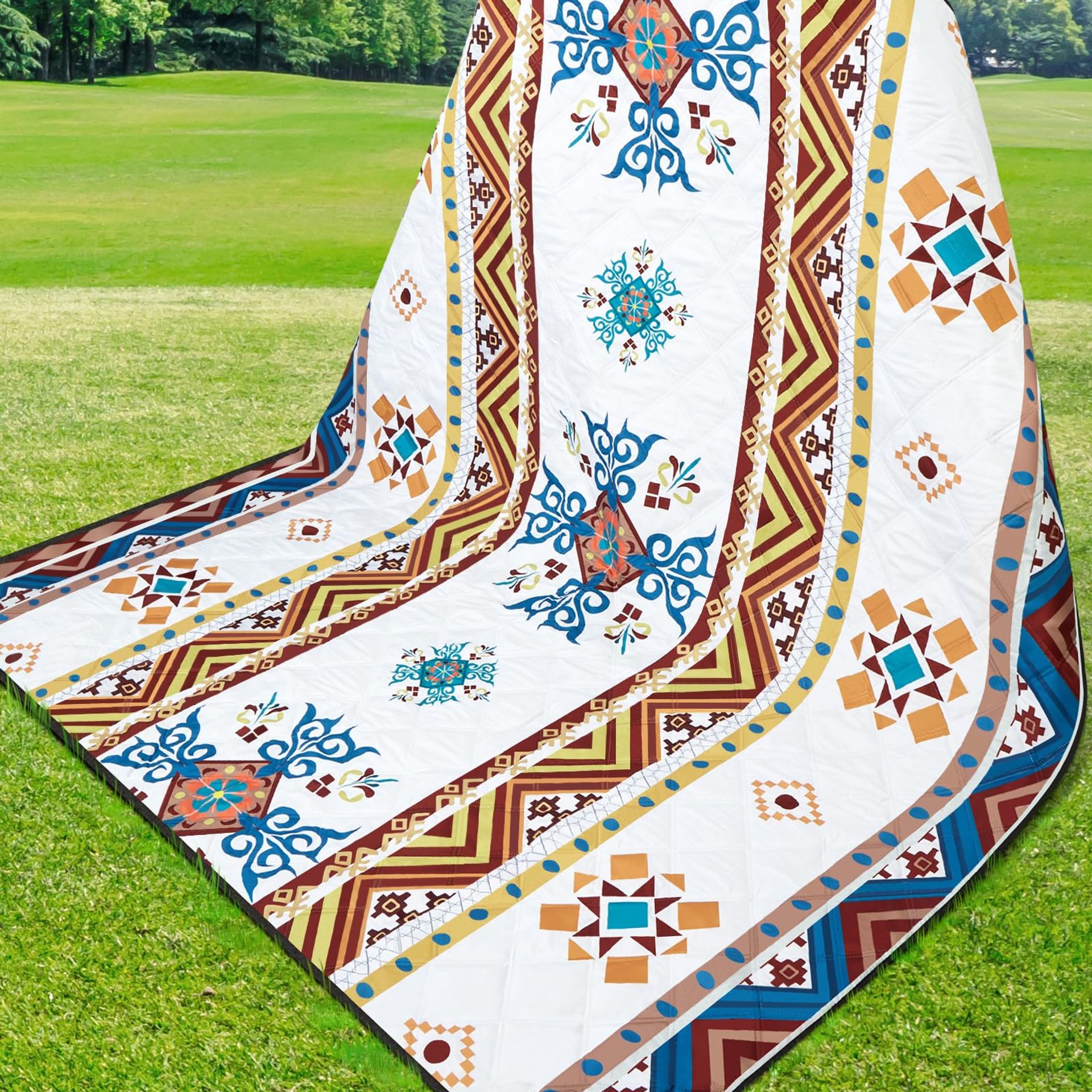 Witnewrage Waterproof Picnic Blanket, 200x200cm Large Beach