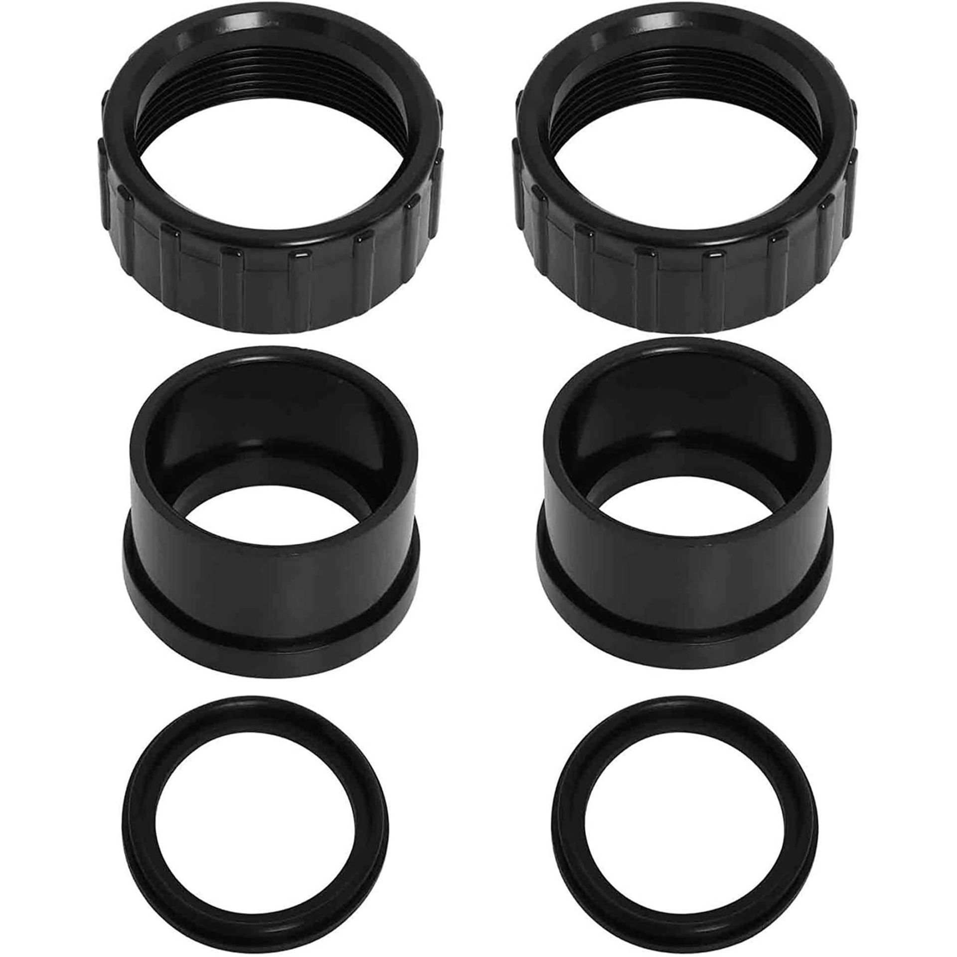 2 Pack Pool Pump Union Connection Kit Compatible with Hayward SPX3200UNKIT Series - Black