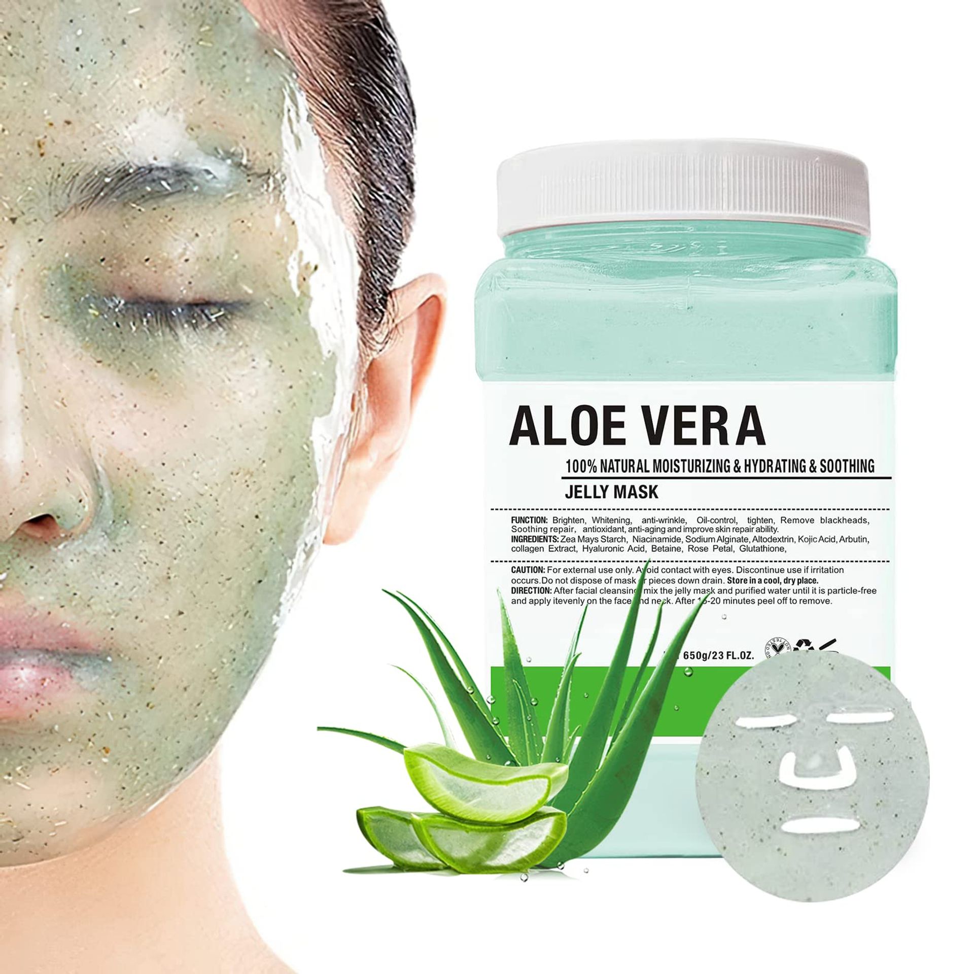 POZTL Jelly Mask Powder For Facials, Aloe Vera Moisturizing Jelly Face Ma