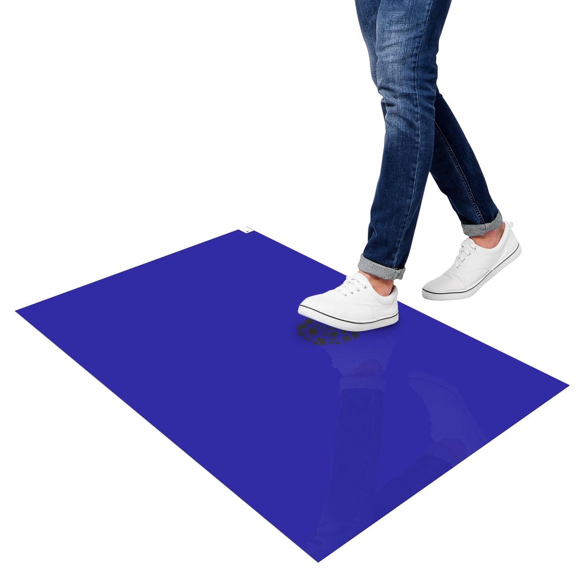 150pcs Adhesive Sticky Mats 24" x 36" Blue – Dust & Dirt Capture for Cleanrooms, Labs, Warehouses & High-Traffic Areas