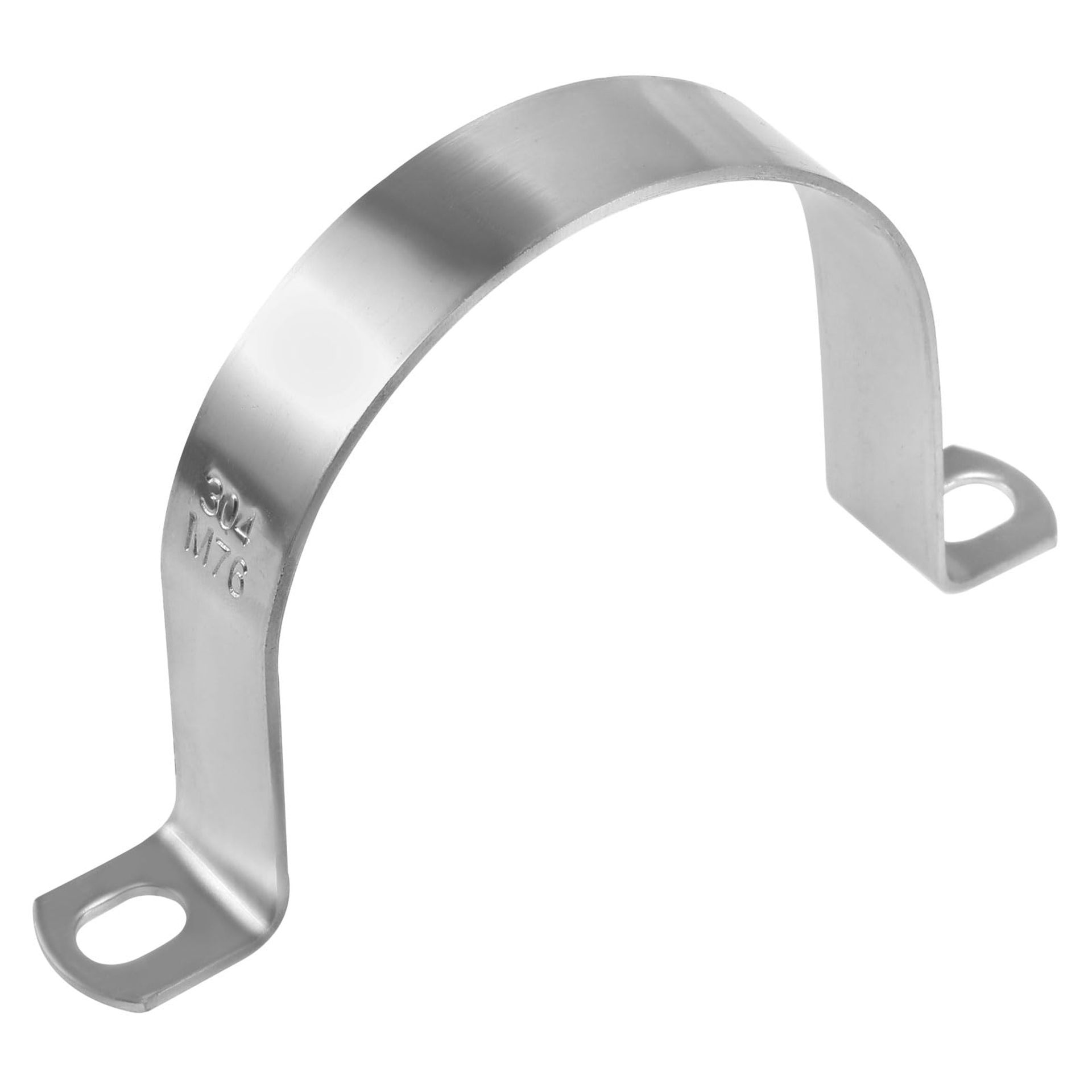 76mm Rigid Pipe Strap 2 Holes | 304 Stainless Steel Tube Clamp (2pcs) - Durable & Secure