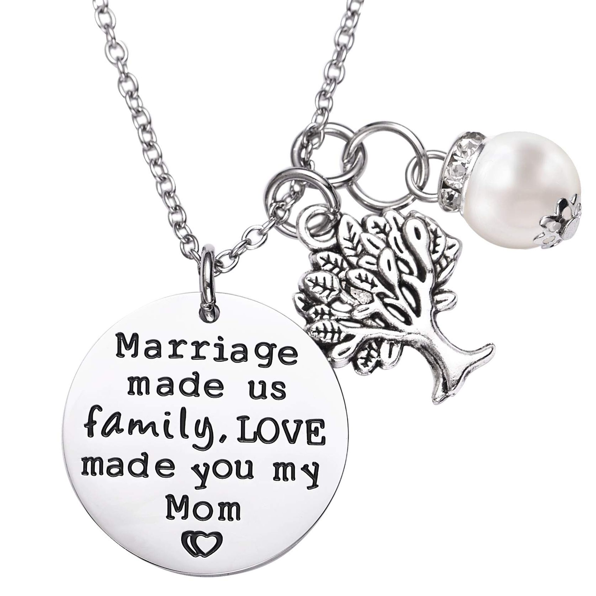 Thoughtful Mother-in-Law Necklace Gift with Family Charm | Wedding, Birthday or Christmas Jewellery