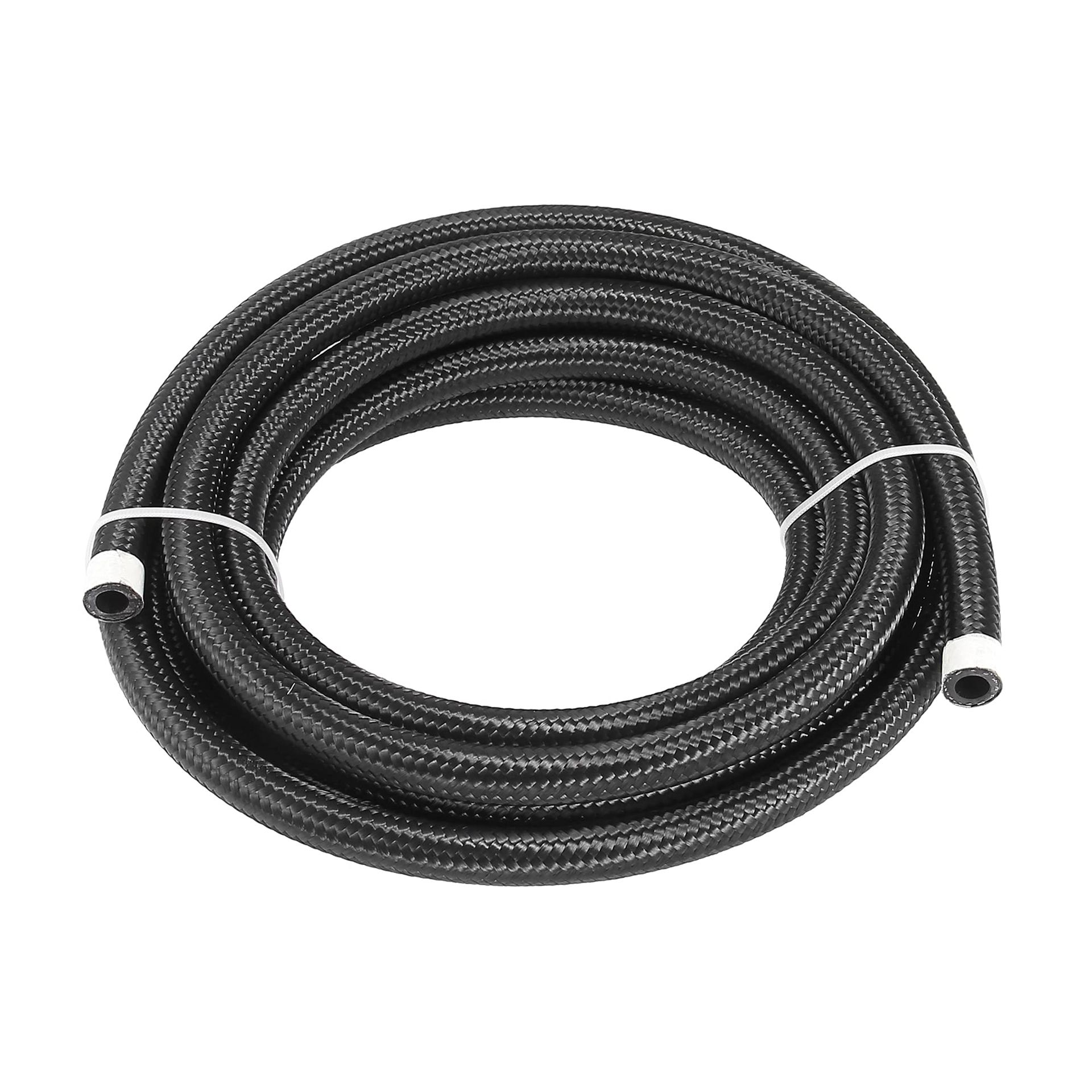 15Ft Braided Nylon Stainless Steel 6AN Fuel Oil Gas Hose Pipe for Cars & Racing Engines