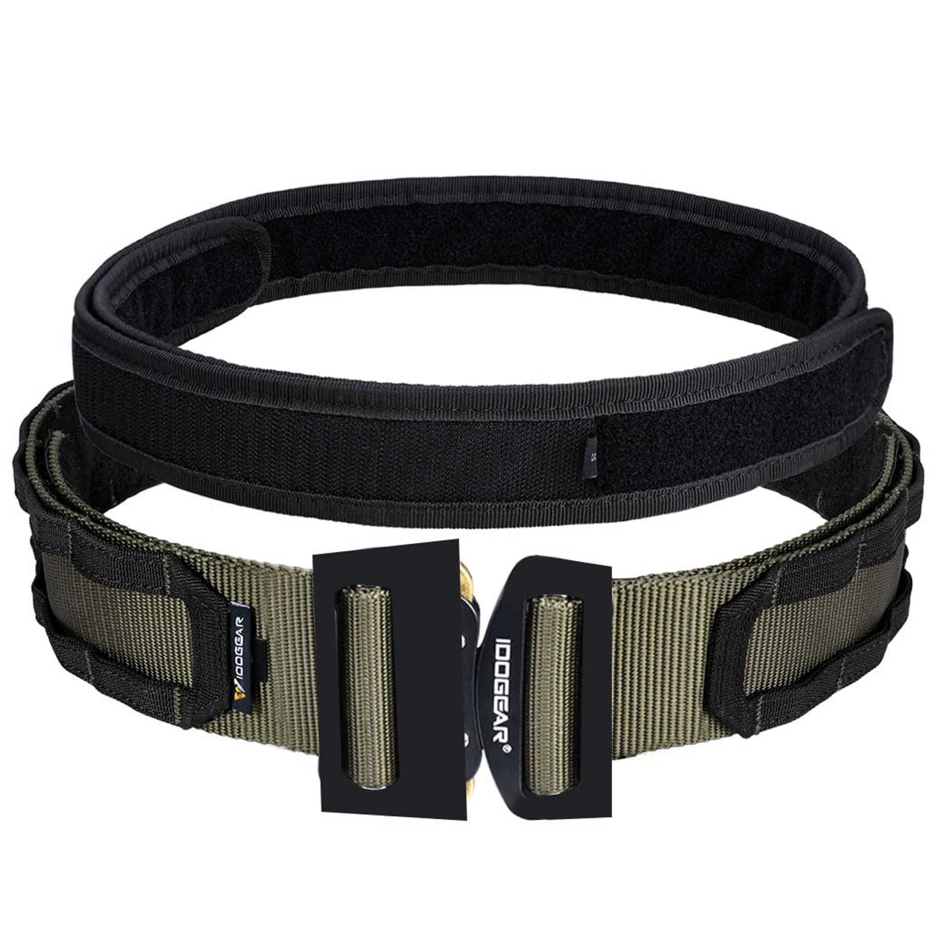 Men's Tactical Military Style Riggers Belt MOLLE Heavy Duty Quick Release System - Ranger Green Small