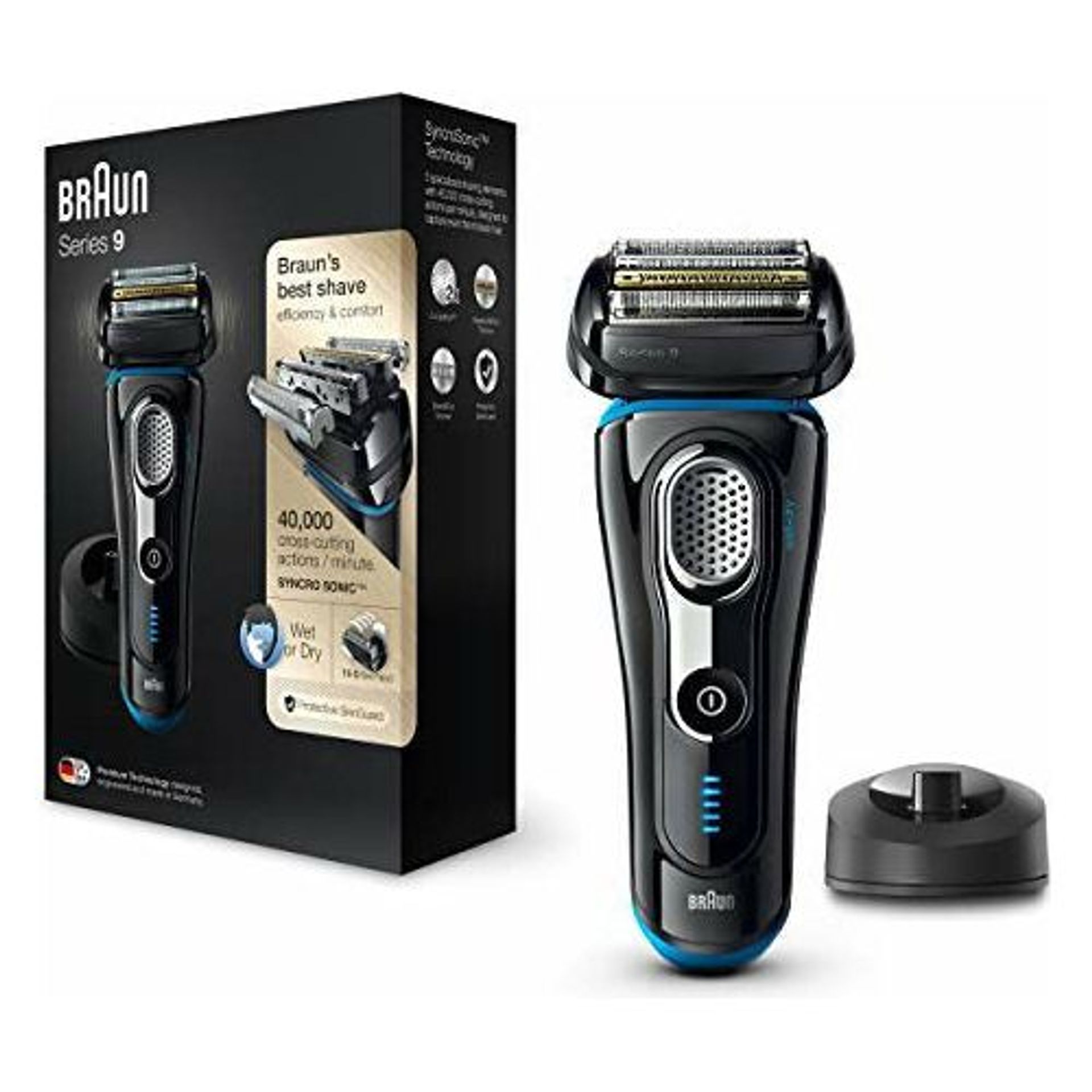 Braun Series 9 9240s Men'S Electric Foil Shaver, Wet And Dry, Pop