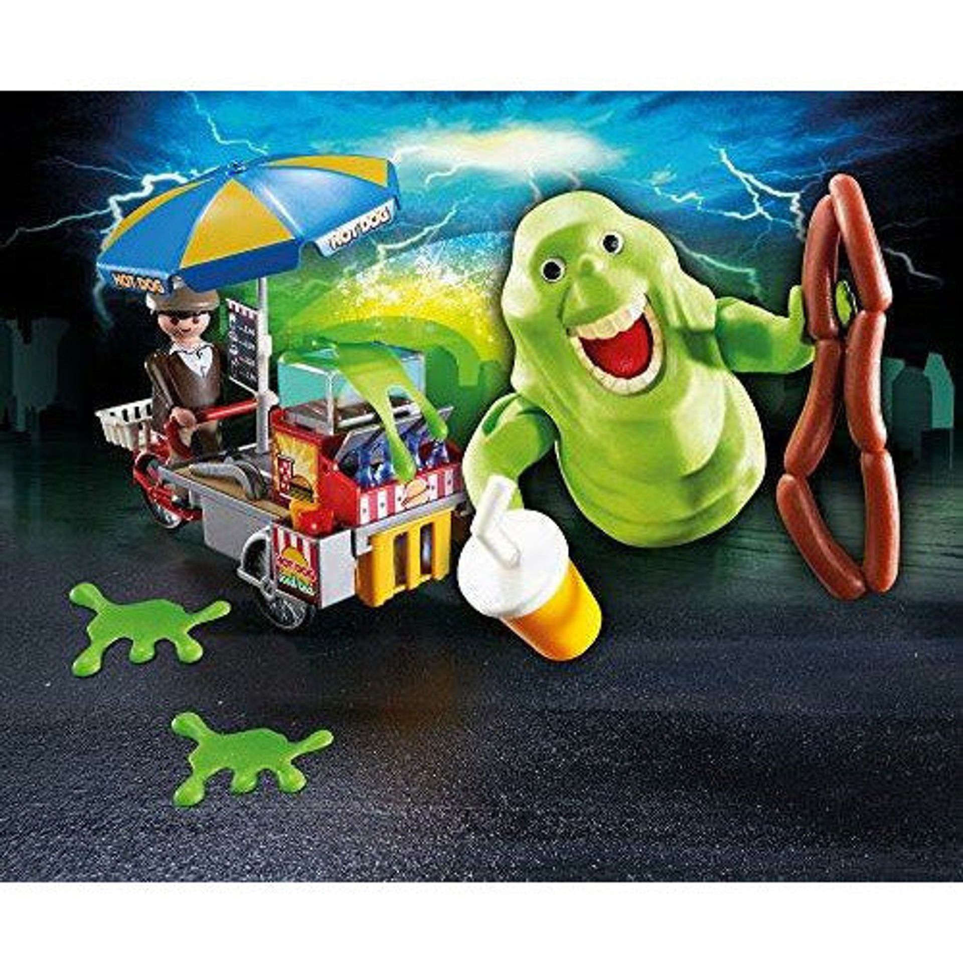 Playmobil Ghostbusters 9222 Slimer With Hot Dog Stand For Children