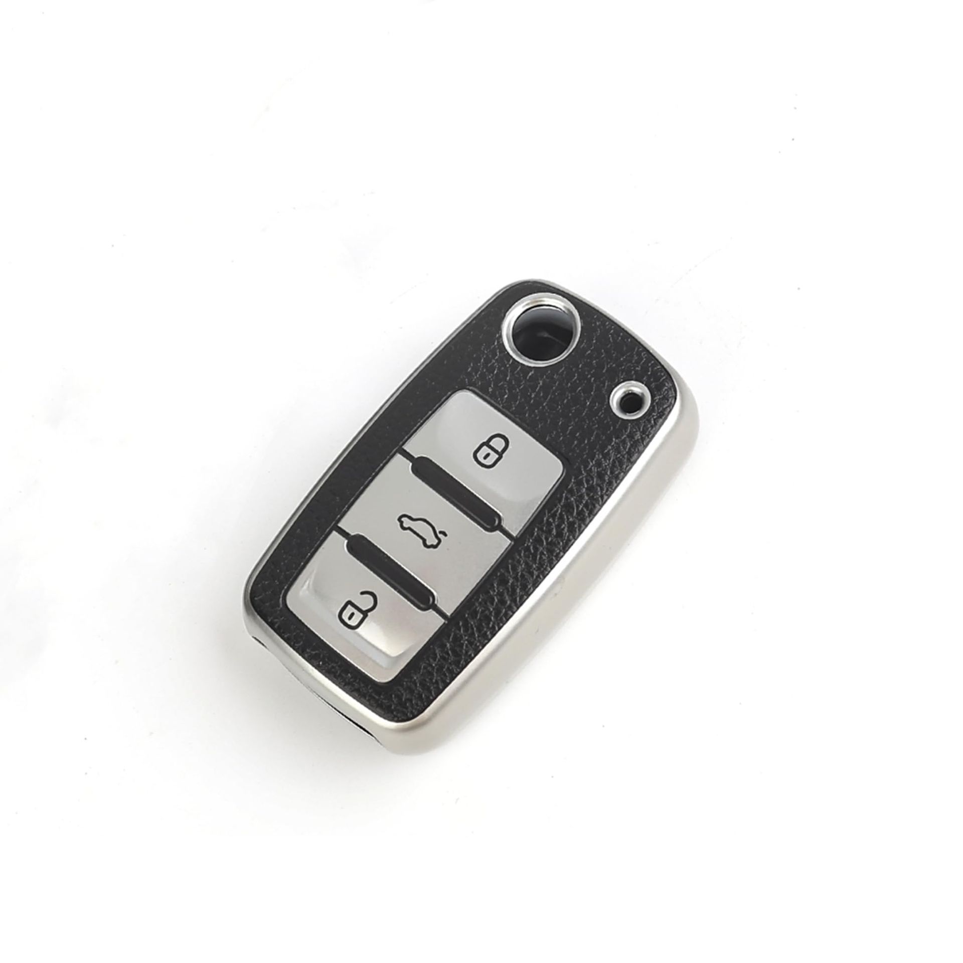 360° Protective Car Key Shell Cover for Volkswagen - Durable Silicone, Waterproof & Dustproof (Silver)