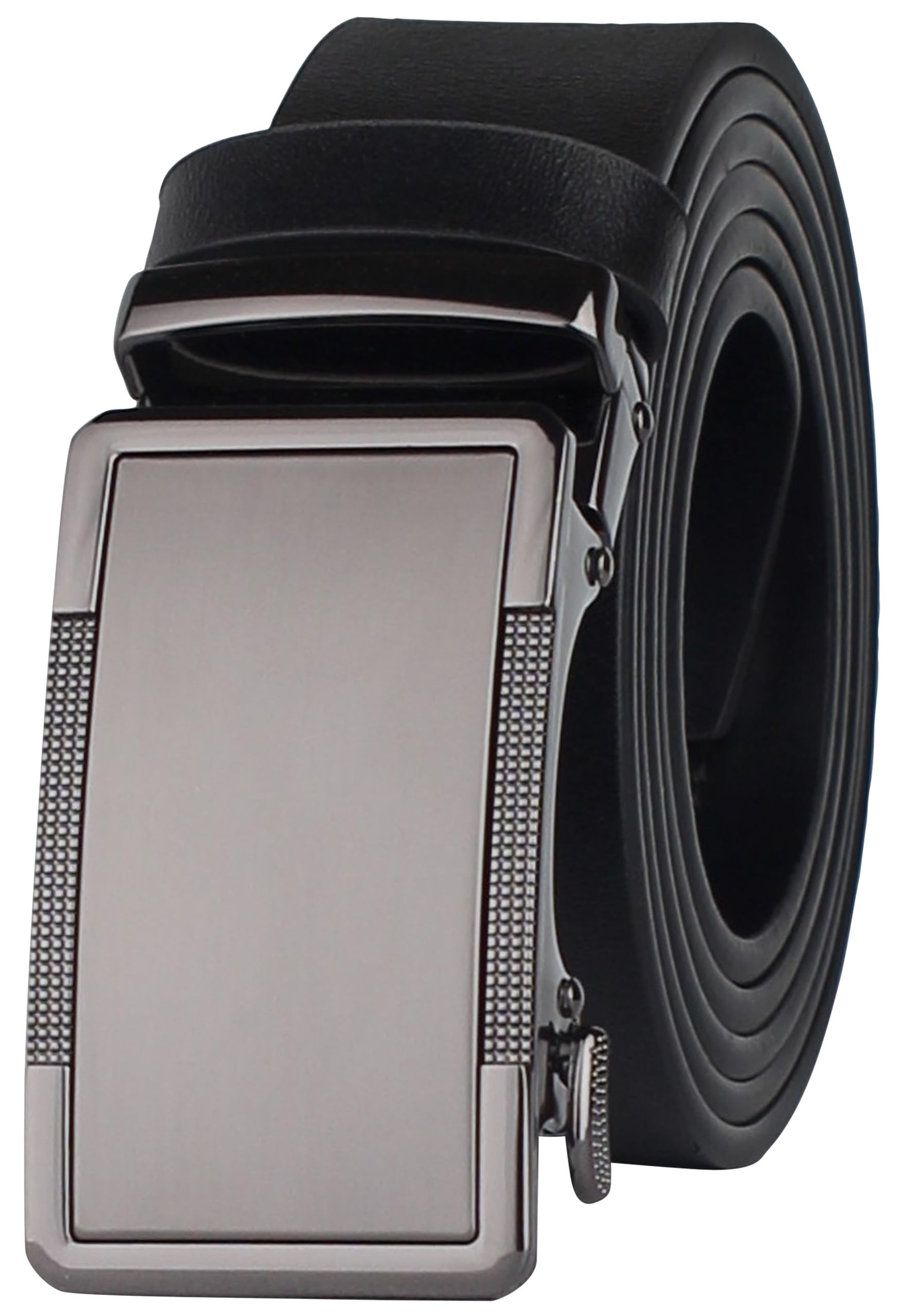 RAK Men's 35mm Black Ratchet Belt - Customizable Cowhide Leather with Zinc Alloy Buckle