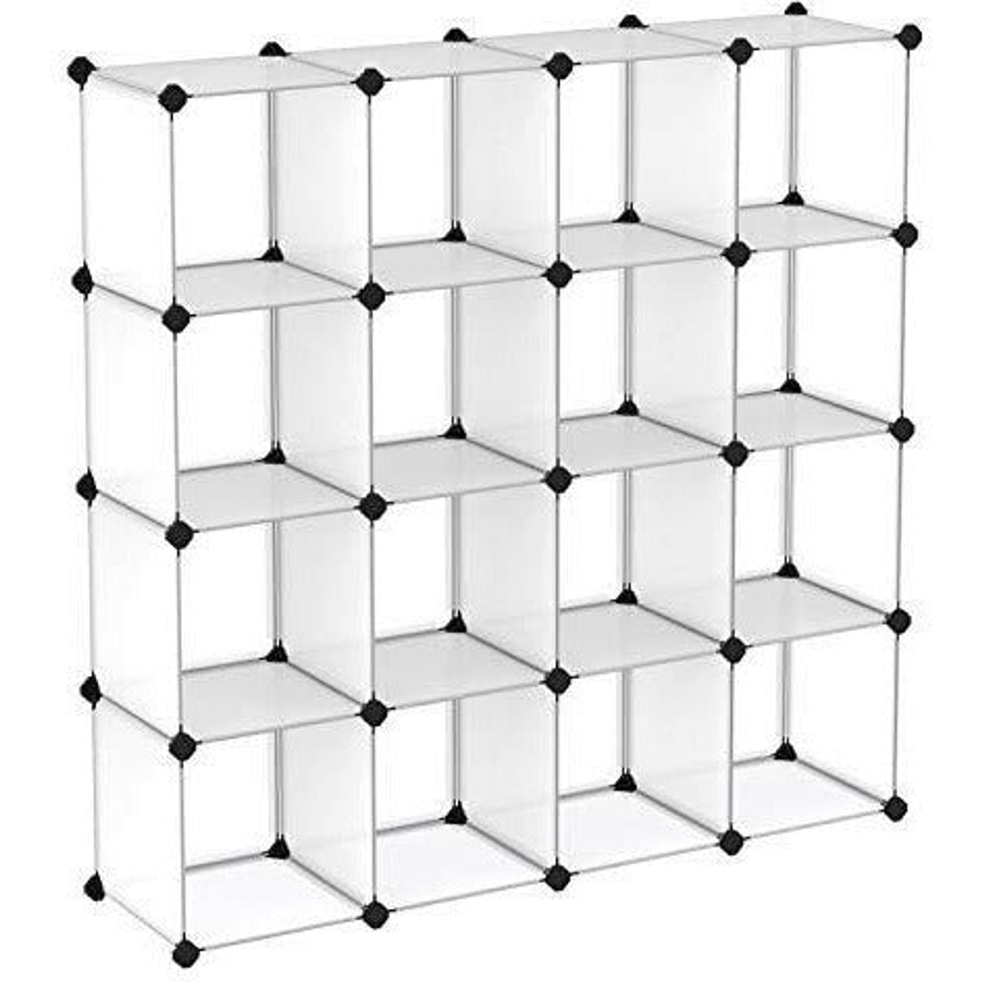 SONGMICS 16-Cube Storage Unit, Shoe Rack, DIY Shelving System, Stackable