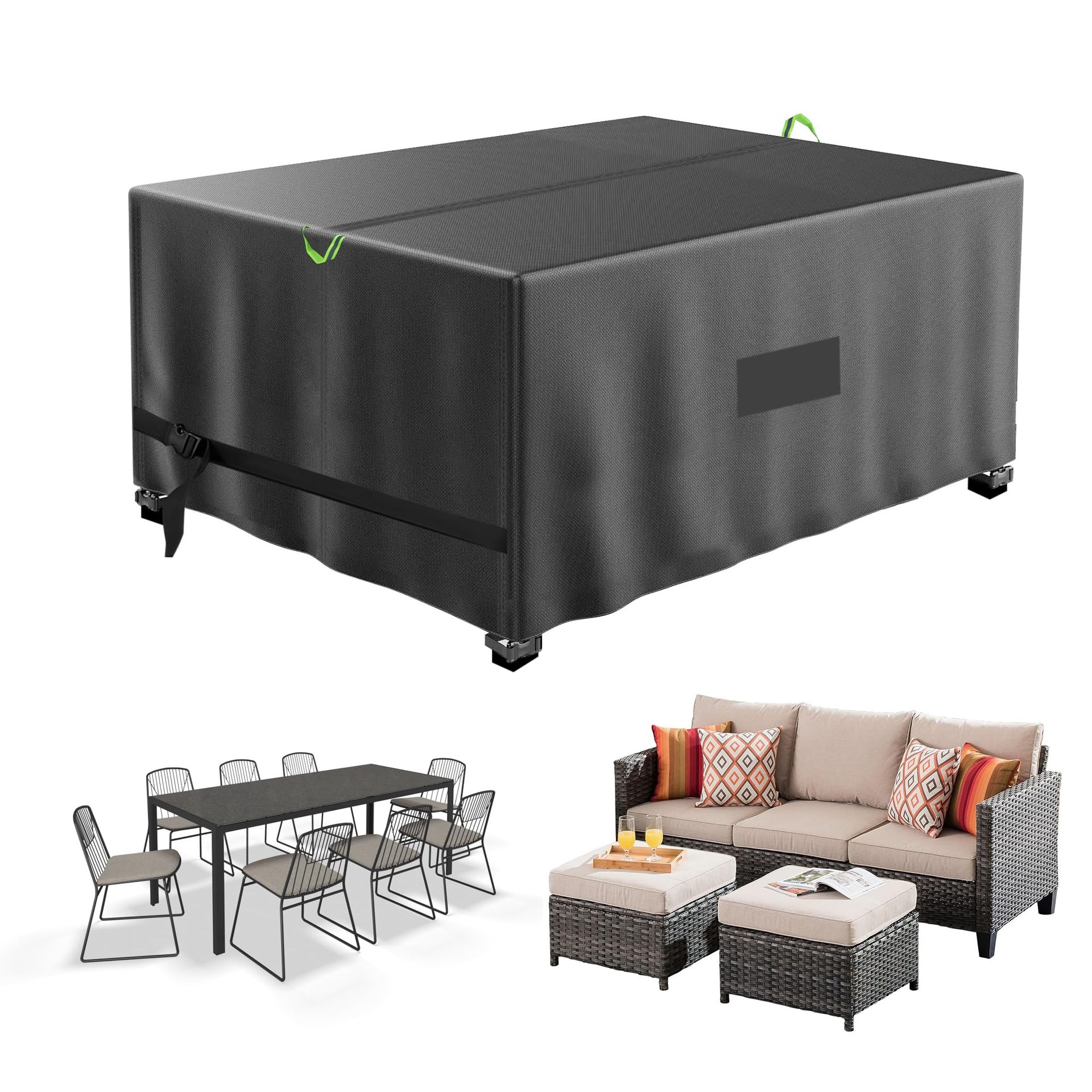 Waterproof Garden Furniture Cover - Tear Resistant, Anti-UV, Air Vent Design - 180x120x75cm