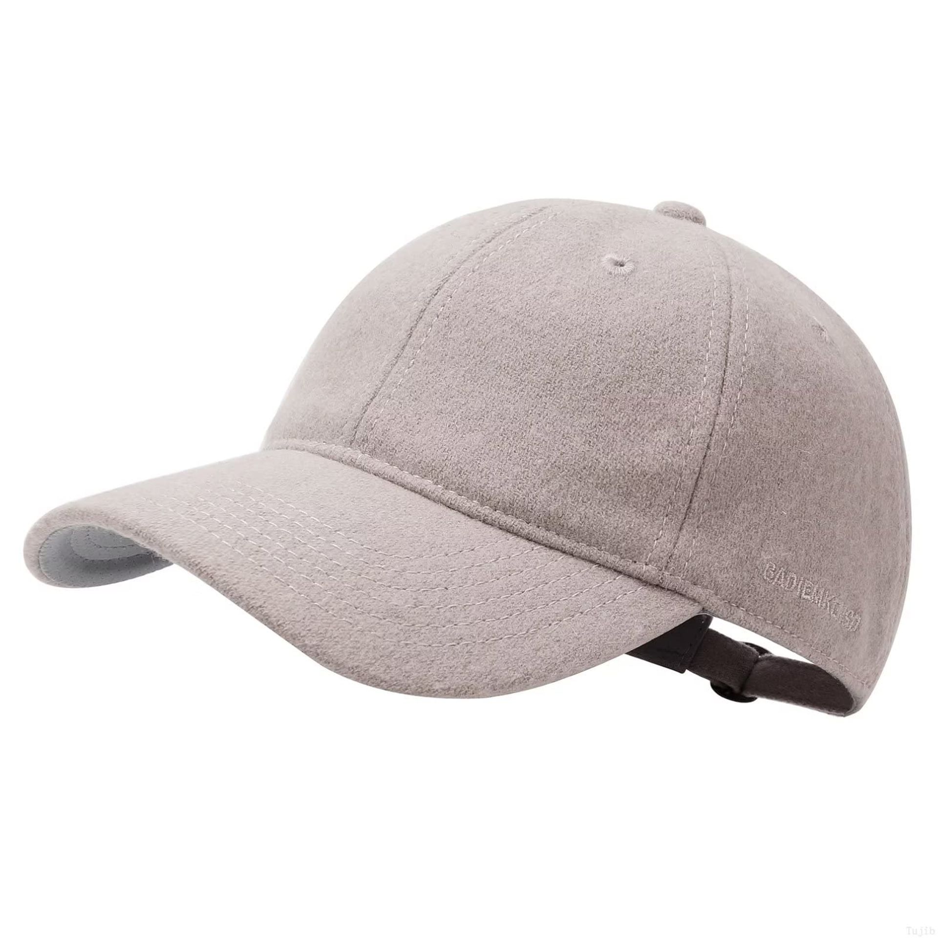 GADIEMKENSD Winter Baseball Caps Wool Dad Hat Warm Trucker Hats Work Cap Workout Thick for Mens Womens Unstructured, Khaki Gray M