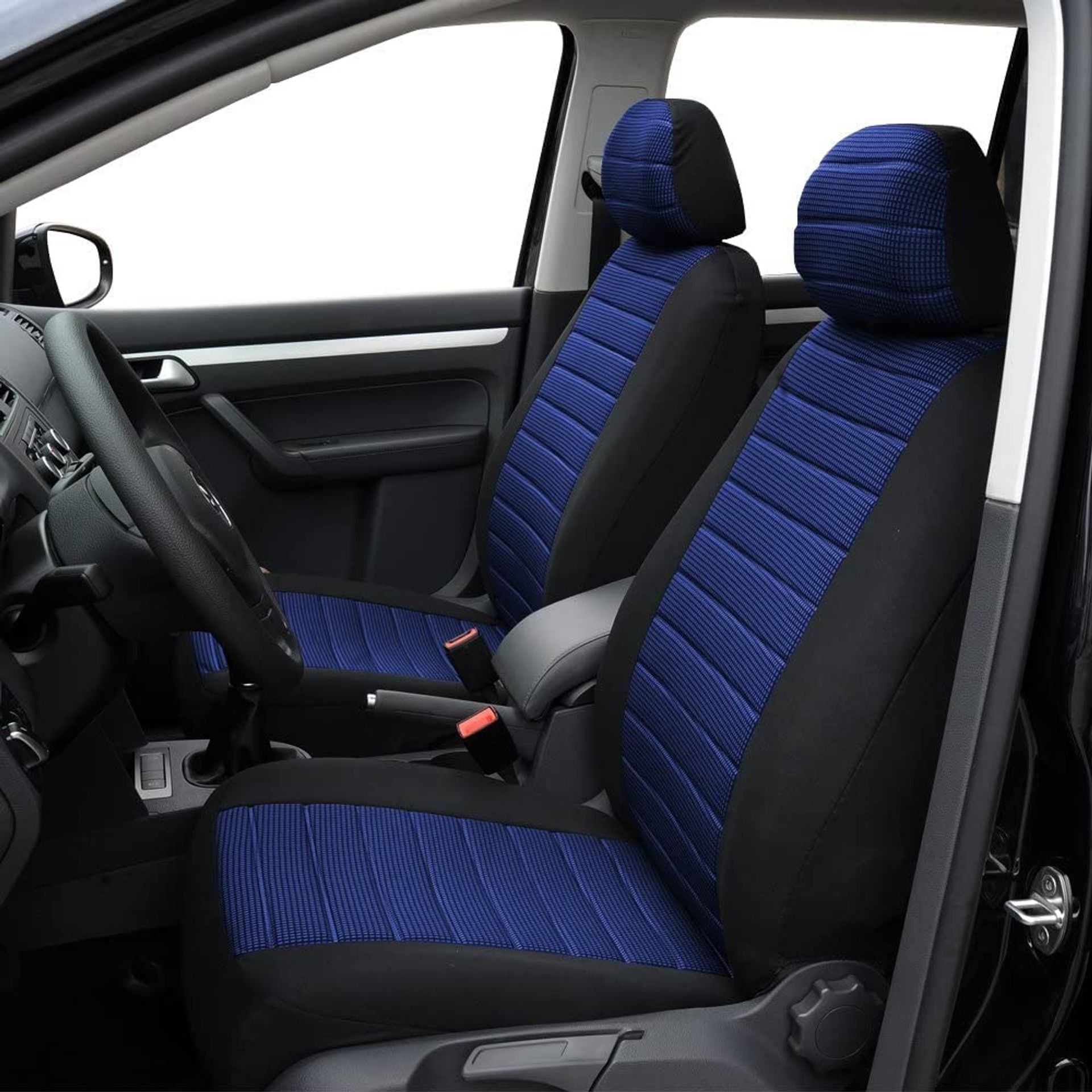 Universal Car Front Seat Covers Pair – Airbag Compatible Car & Van Protector, Blue