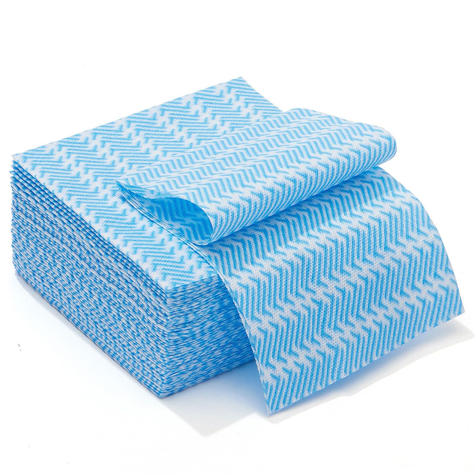Reusable J Cloths - 50 Pack Blue, All-Purpose Cleaning Cloths, Strong Absorption, 13.7x15.7in