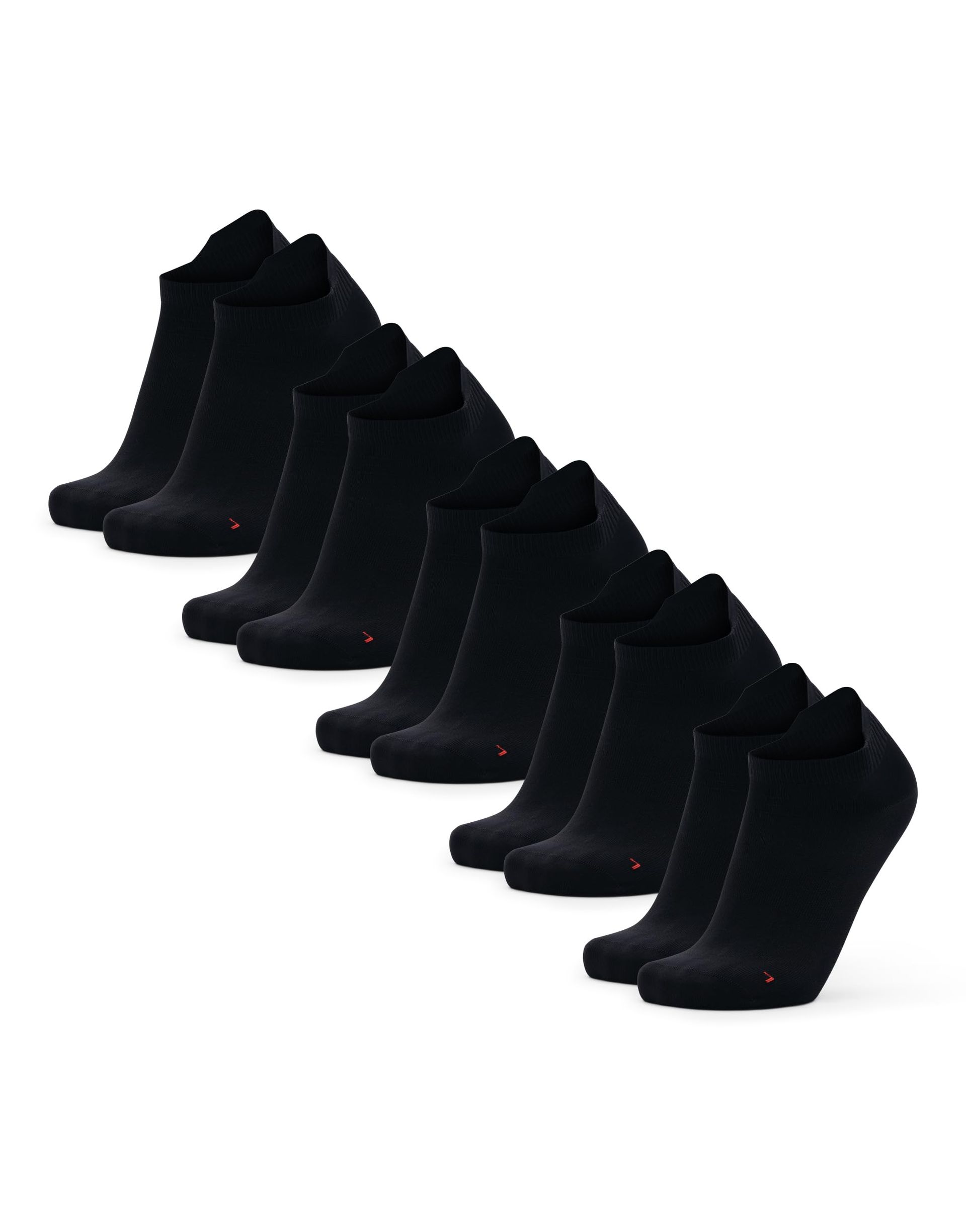 Low-Cut Sports Socks 5 Pack Anti-Blister Breathable Trainer Gym Ankle Socks for Men & Women - Black UK 6-8