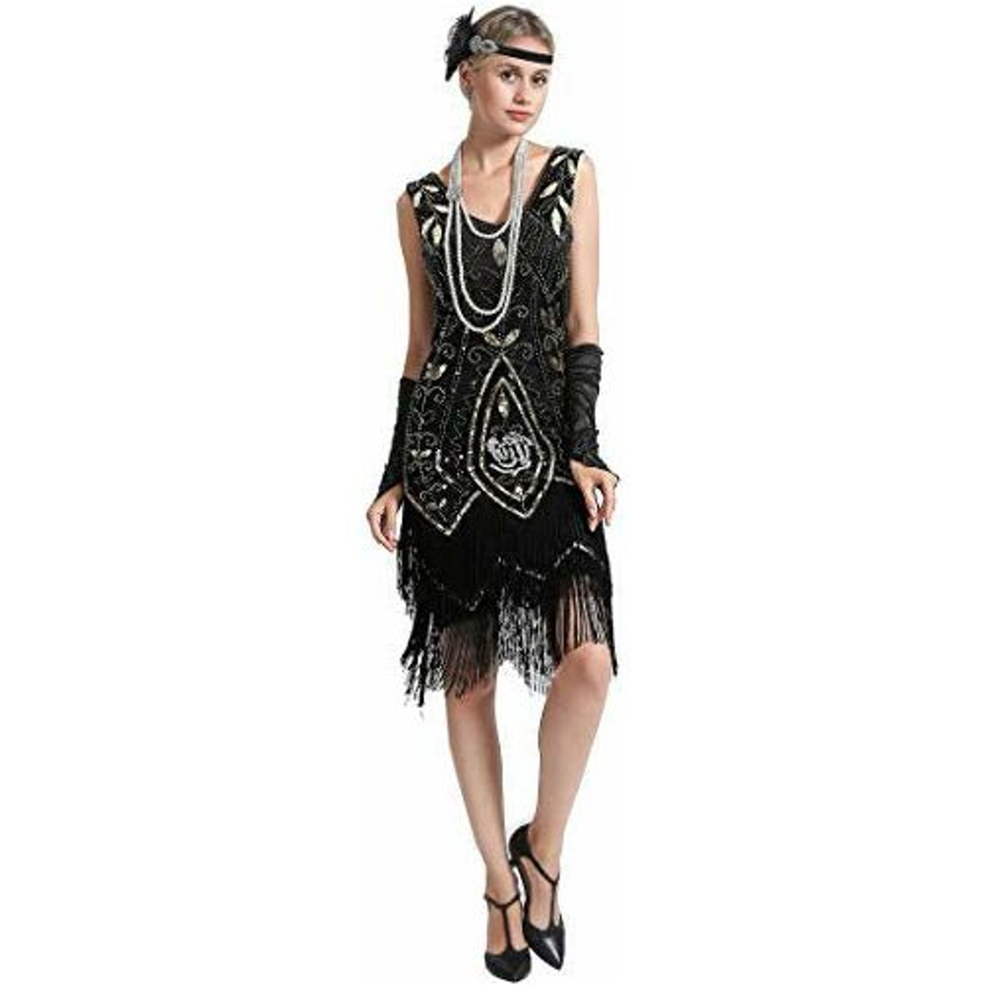 JaosWish Women 1920s Flapper Dress Gatsby Vintage Plus Size Roaring 20s D