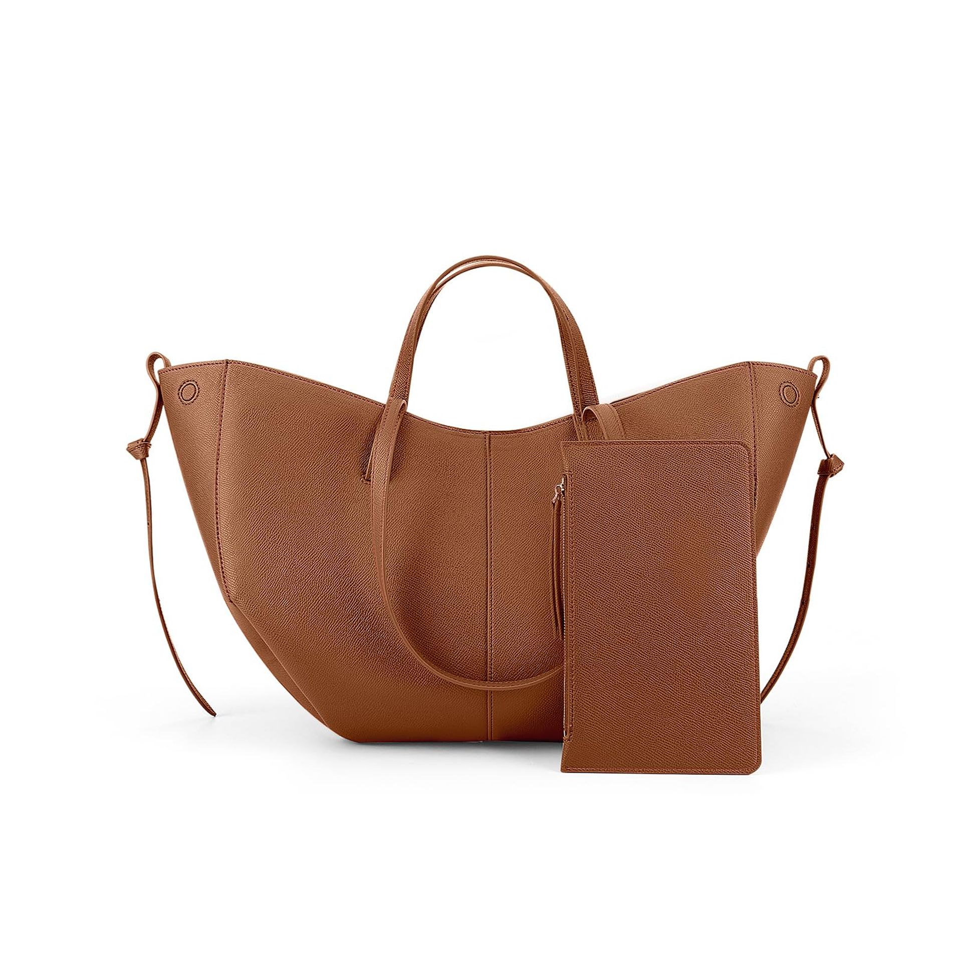 ACUYE Leather Tote Bag for Women Large Crescent Shoulder Purse Ladies Handbag Y2K Hobo Bag Work Tote with Magnetic Closure