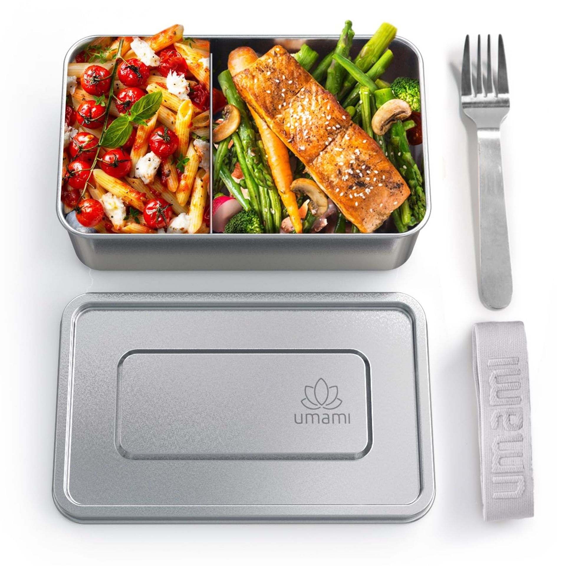 Umami Stainless Steel Lunch Box - Leakproof, Microwave & Dishwasher Safe, Large Bento Box
