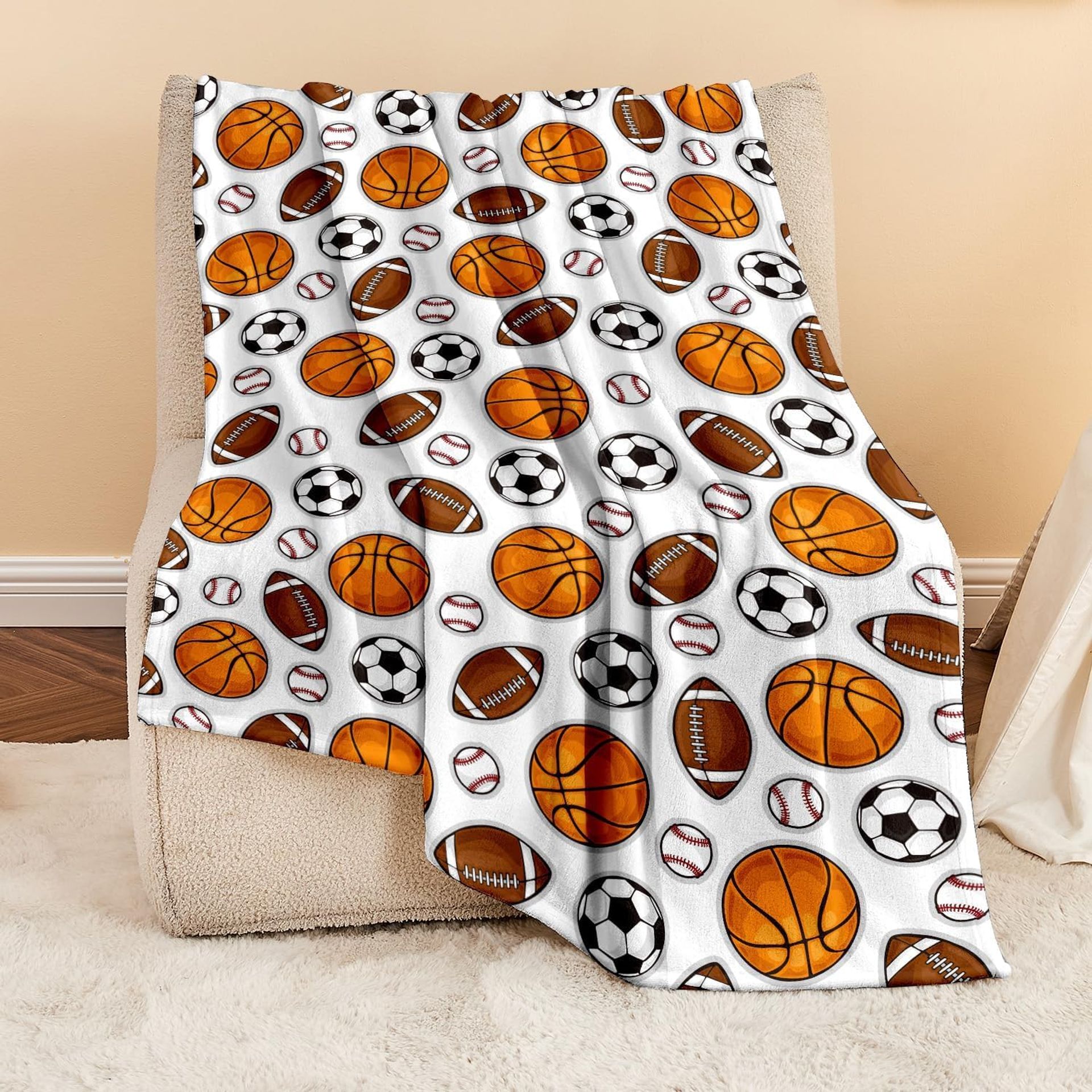 Soft Fleece Throw Blanket for Kids Boys Warm Bedding for Sofa Couch Travel - Games 153x203cm