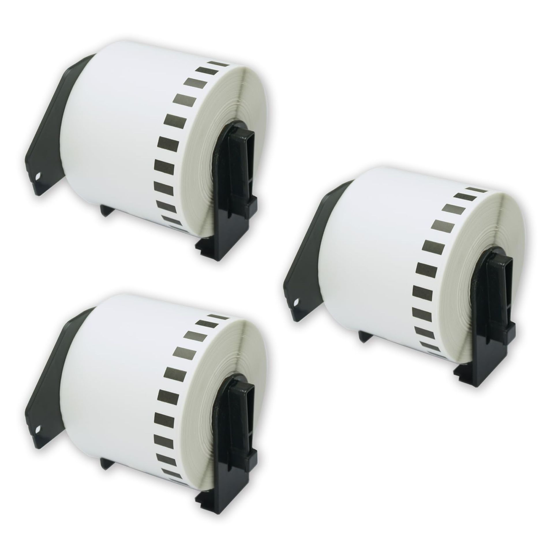 BETCKEY - 3 Rolls DK-22205 Labels, 62mm x 30.48m, 3 Continuous Length Paper Labels Compatible with Brother QL Label Printers