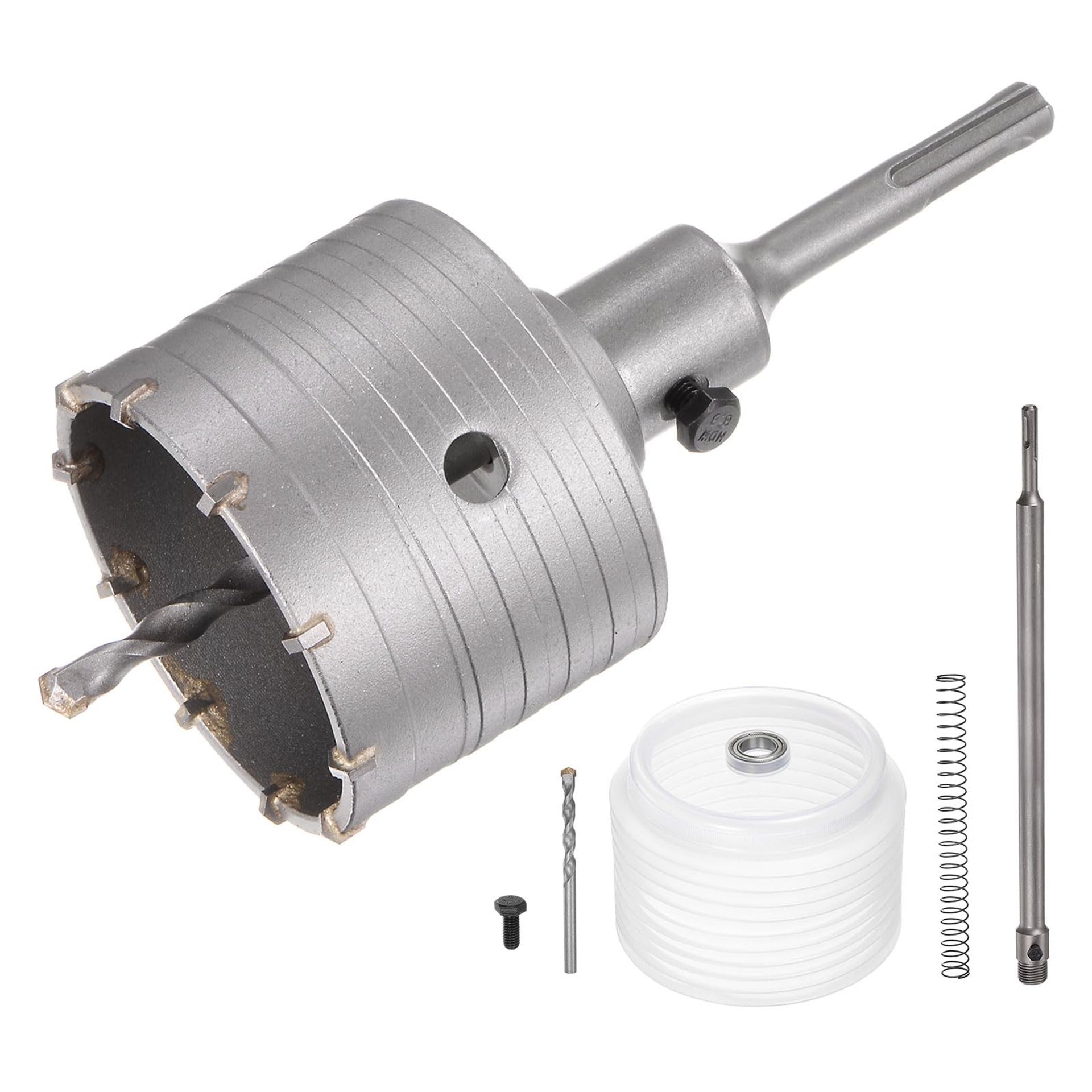 Concrete Hole Saw 80mm Carbide Tip Cutter with Round Shank for Brick, Cement & Stone Wall Drilling