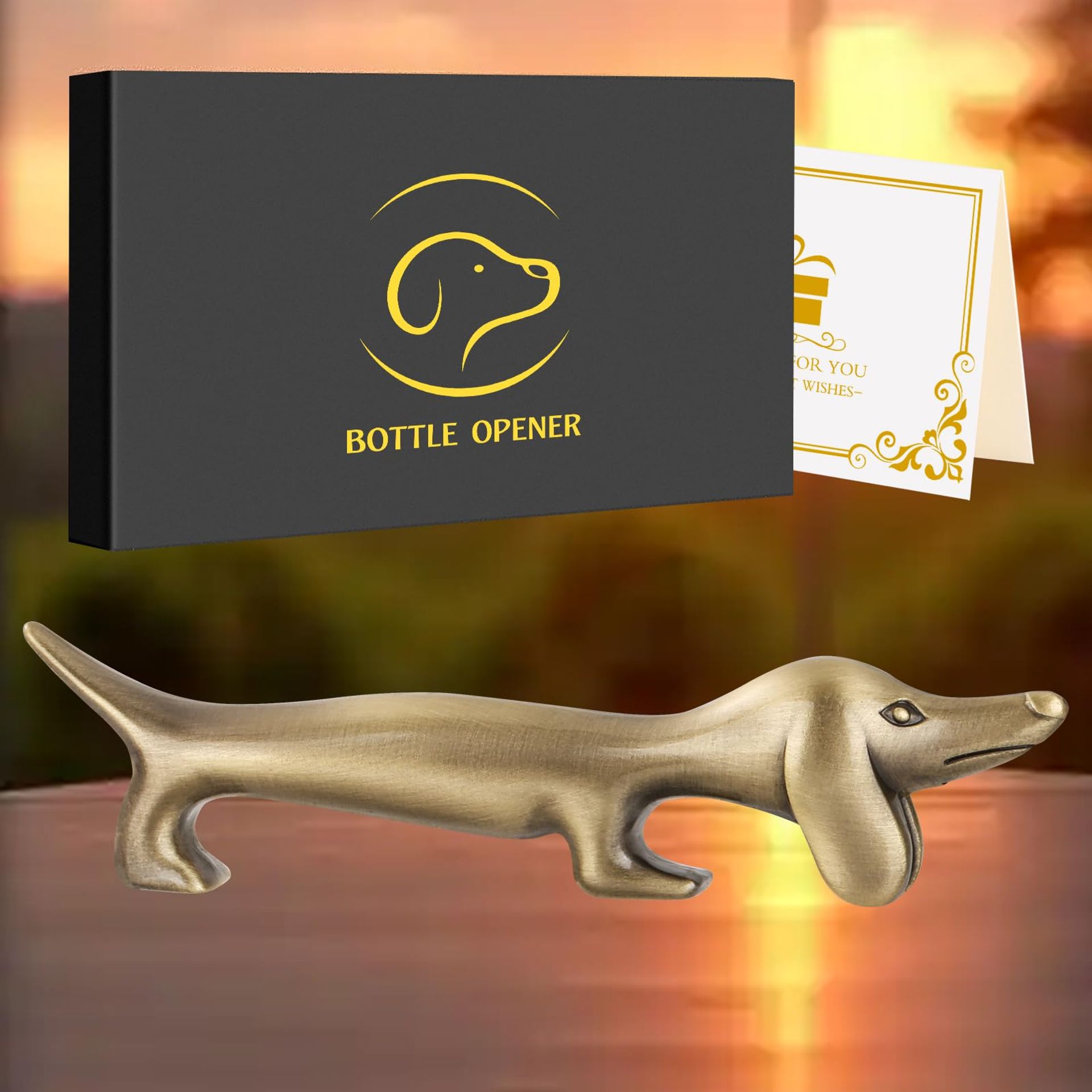 Standing Dachshund Beer Bottle Opener & Utensil Rest - Fun Sausage Dog Gift for Home & Kitchen