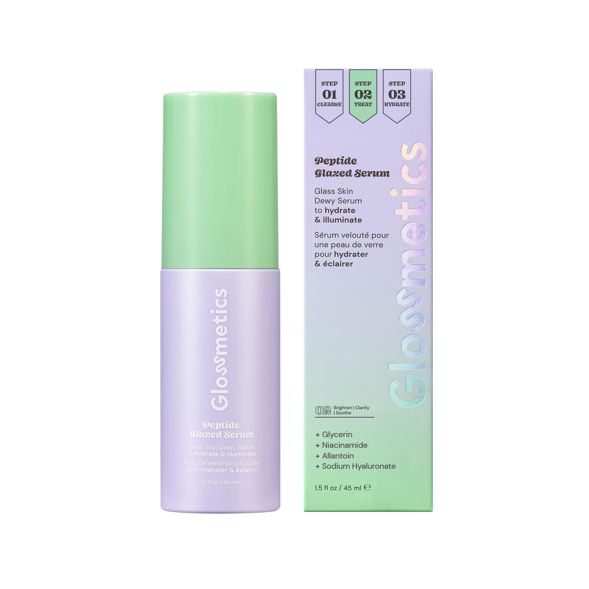Glossmetics Peptide Glazed Face Serum - Hydrating & Illuminating 5% Niacinamide with Hyaluronic Acid - Valentines