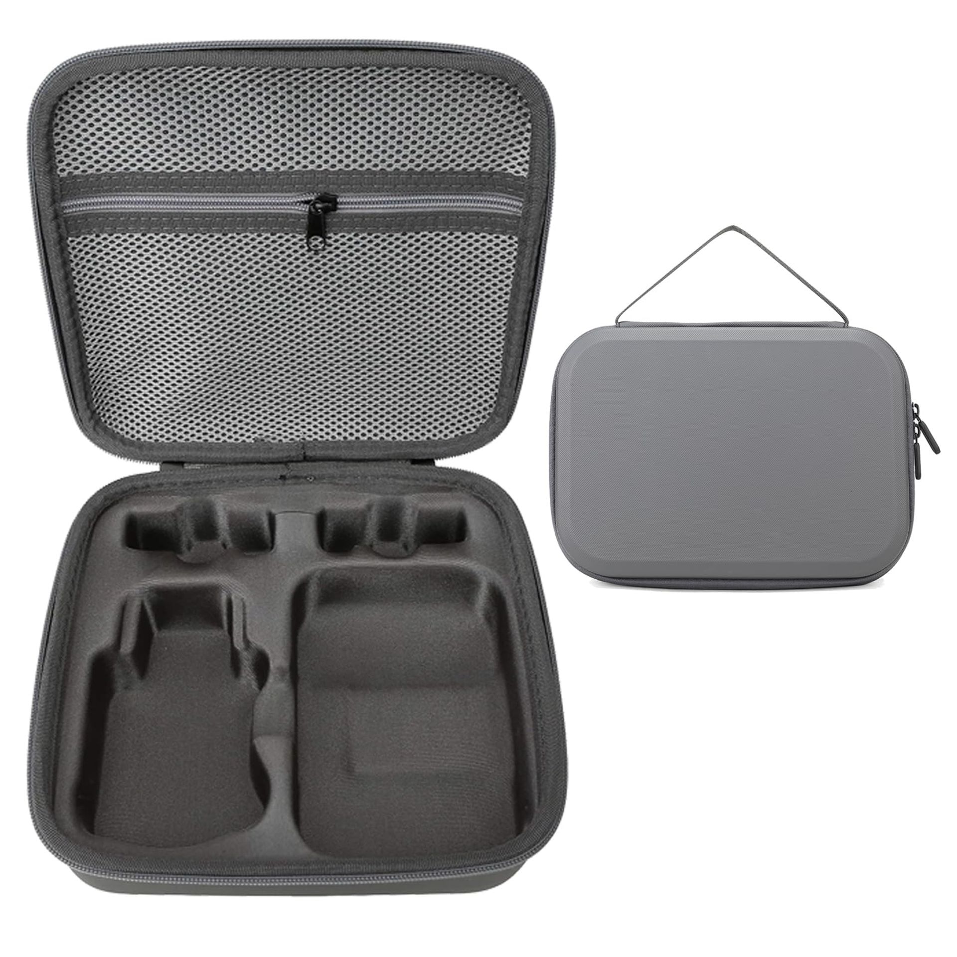 Durable Hard Shell Travel Case for DJI Mini 4K/Mini 2/Mini 2 SE Drones & Accessories - Grey