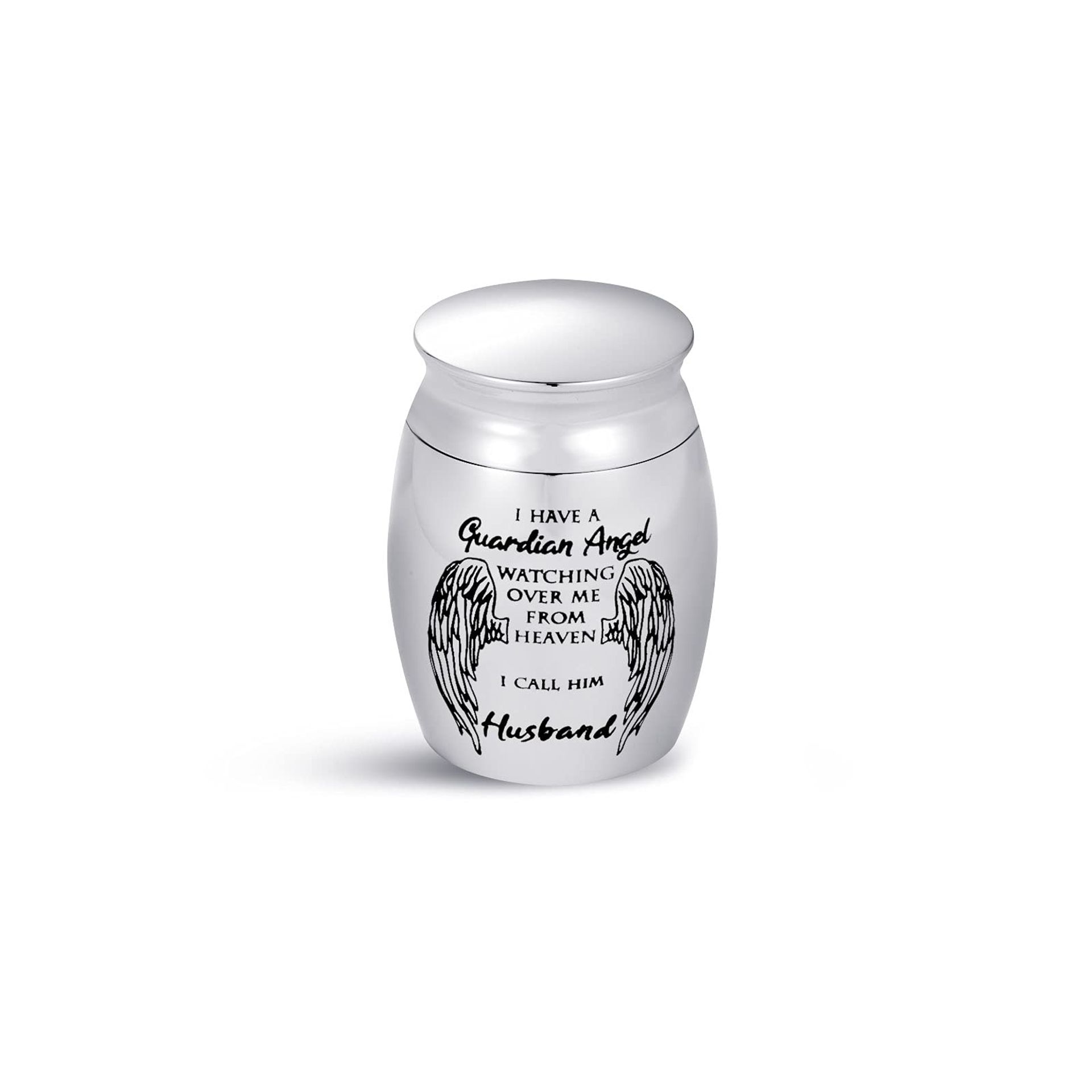 Mini Cremation Urn Keepsake for Husband Ashes - Stainless Steel Memorial Jar for Pets & Family