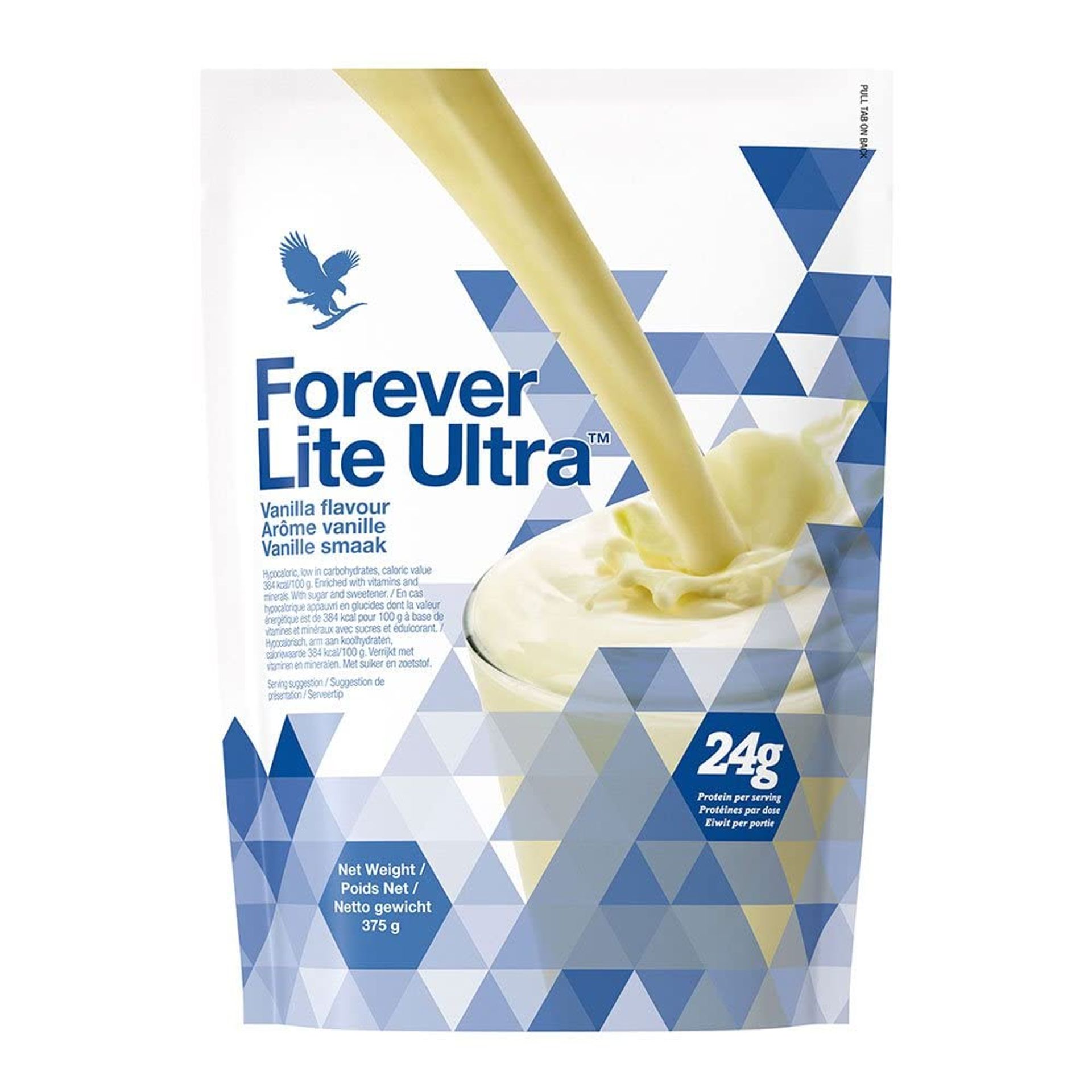 Forever Lite Ultra Protein Shake Gluten Free Vegetarian 24g Protein - Vanilla 375g