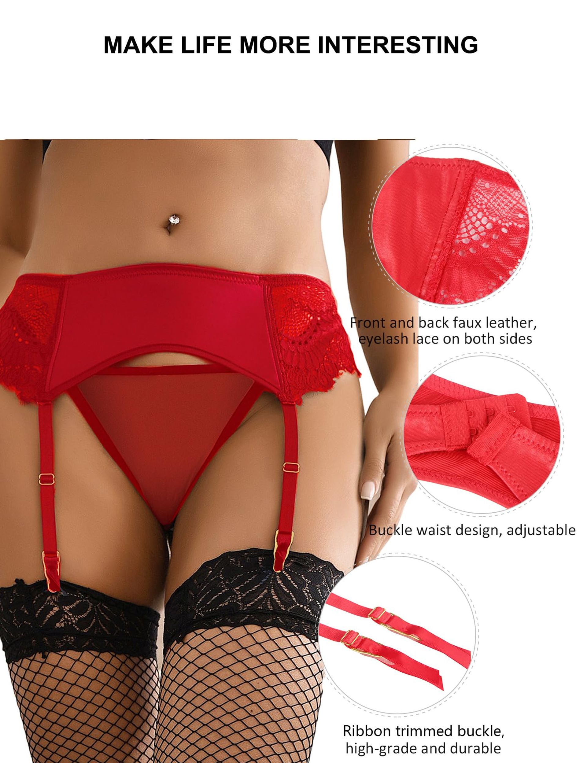 best garter belts and stockings No time to waste Leather Garter Belt - Shiny Fashion main image 1