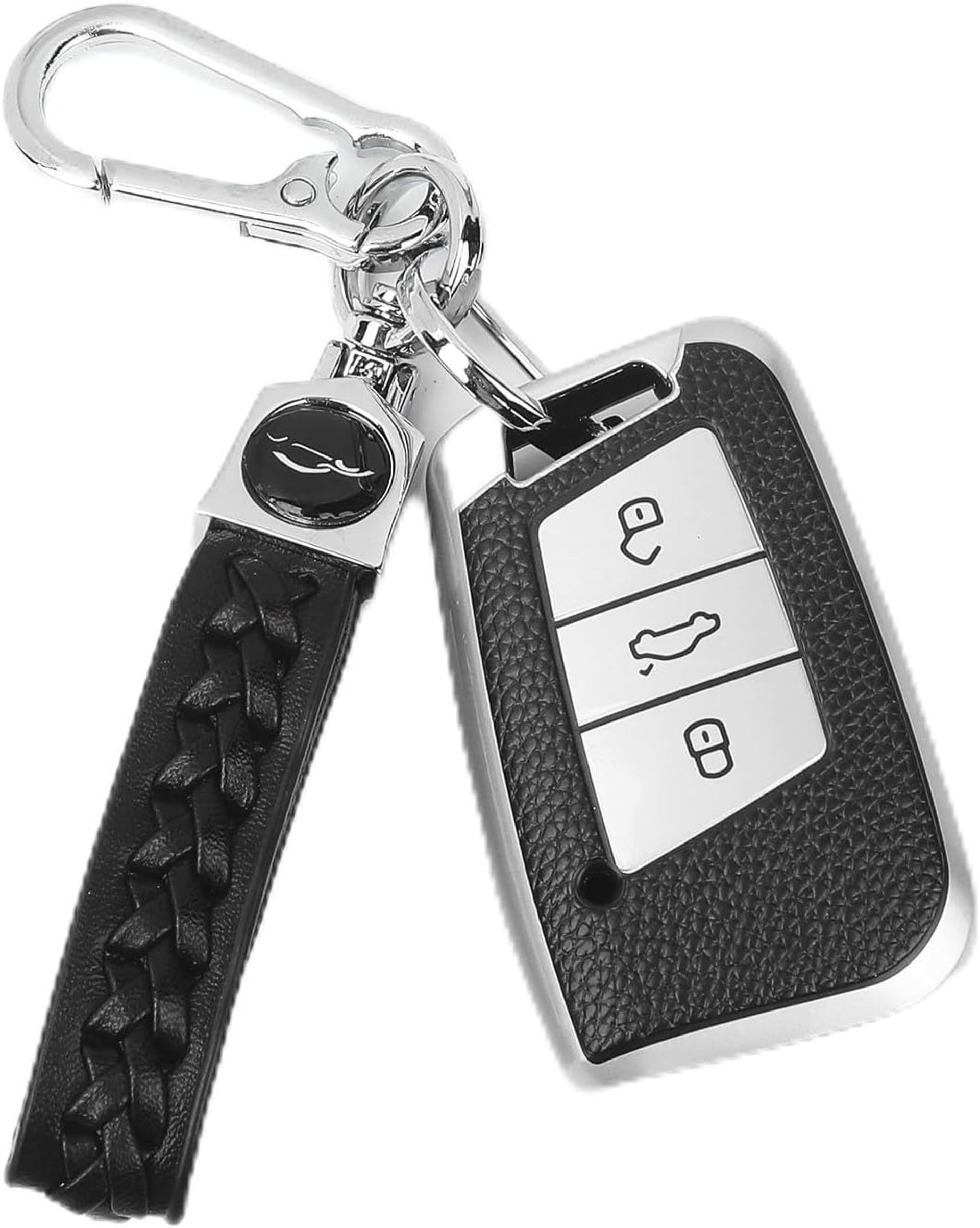 Durable Silicone Key Protection Case for Volkswagen Smart Key - Anti-Collision, Dustproof, Waterproof Silver