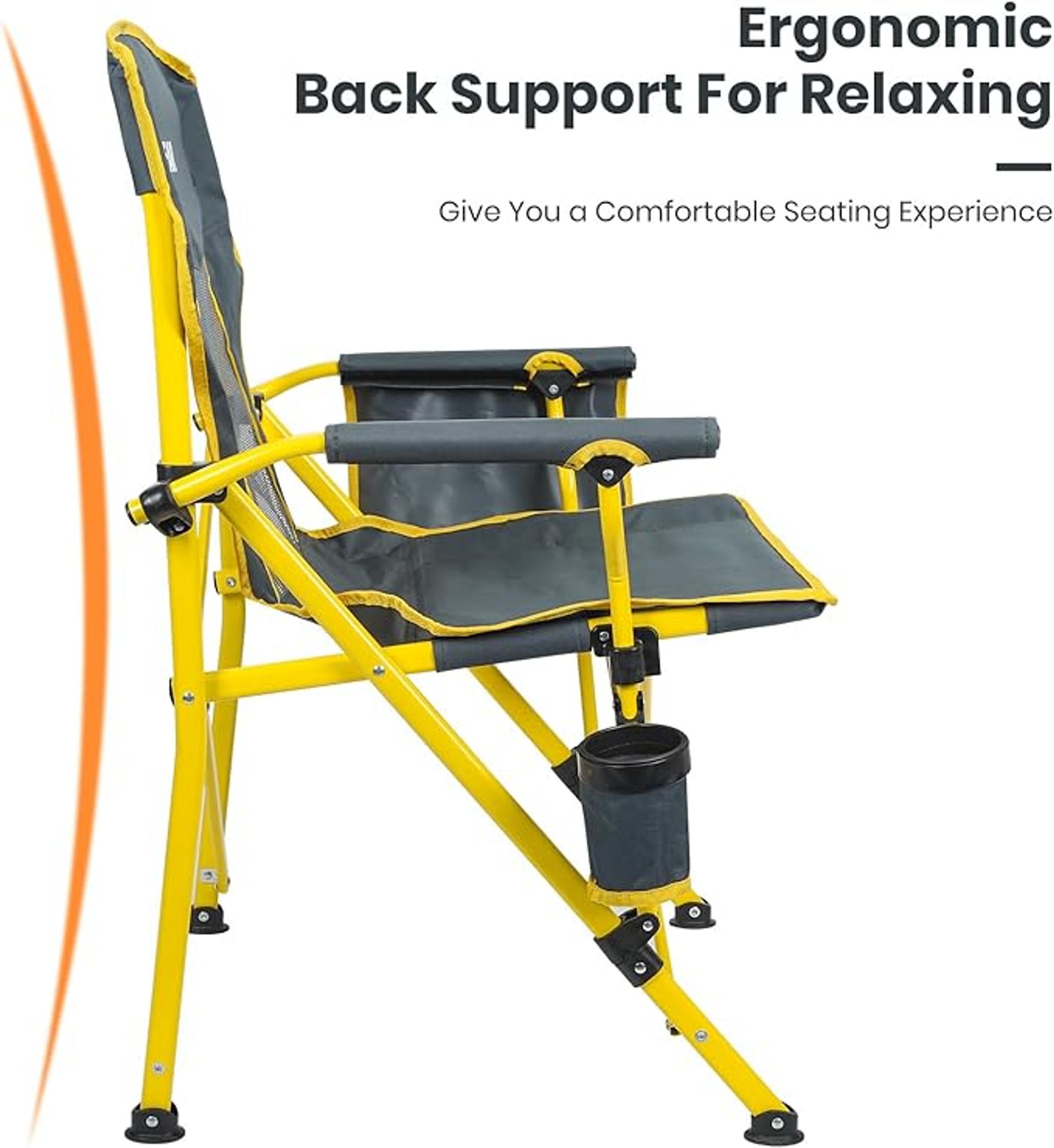XGEAR Folding Chairs Breathable, Camping Chairs, Comfortable Heavy