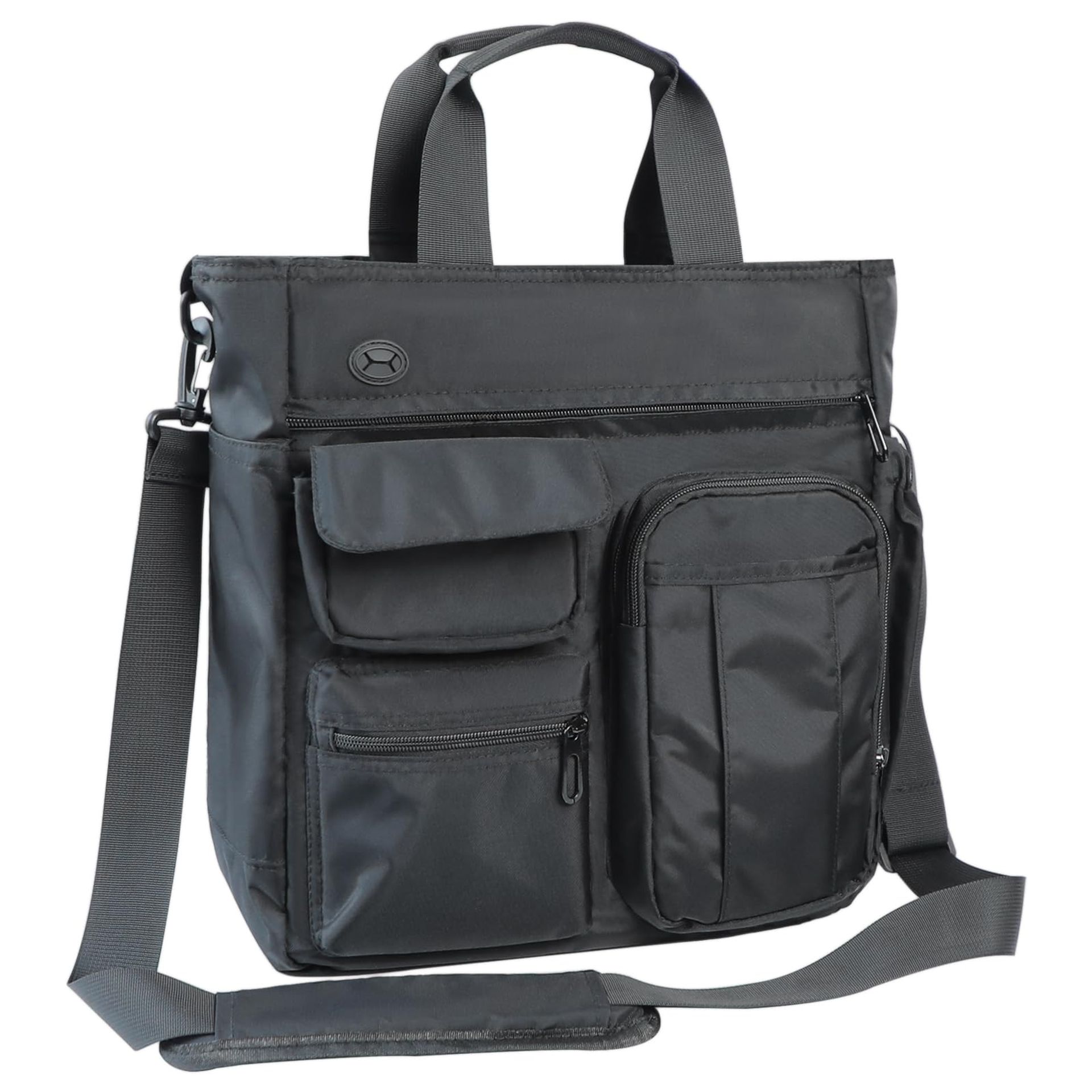 Gym Bag Sports Duffel, 14L Travel & Weekend Bag with Pockets, Hand Carry, Nylon, Black - Unisex