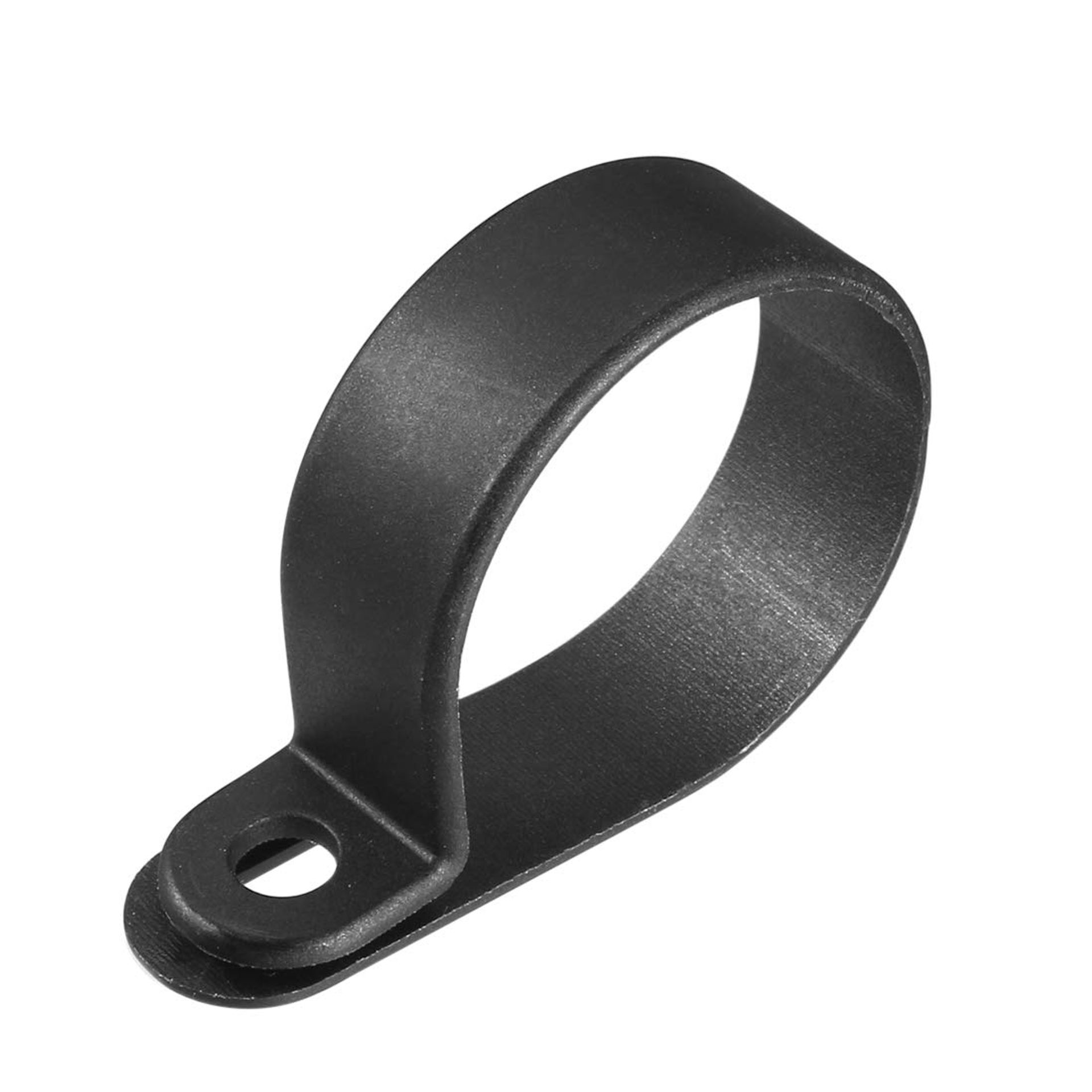 100Pcs Nylon R-Type Cable Clamp Clips for Wire Management - Fit Cable Dia 27-30mm Black