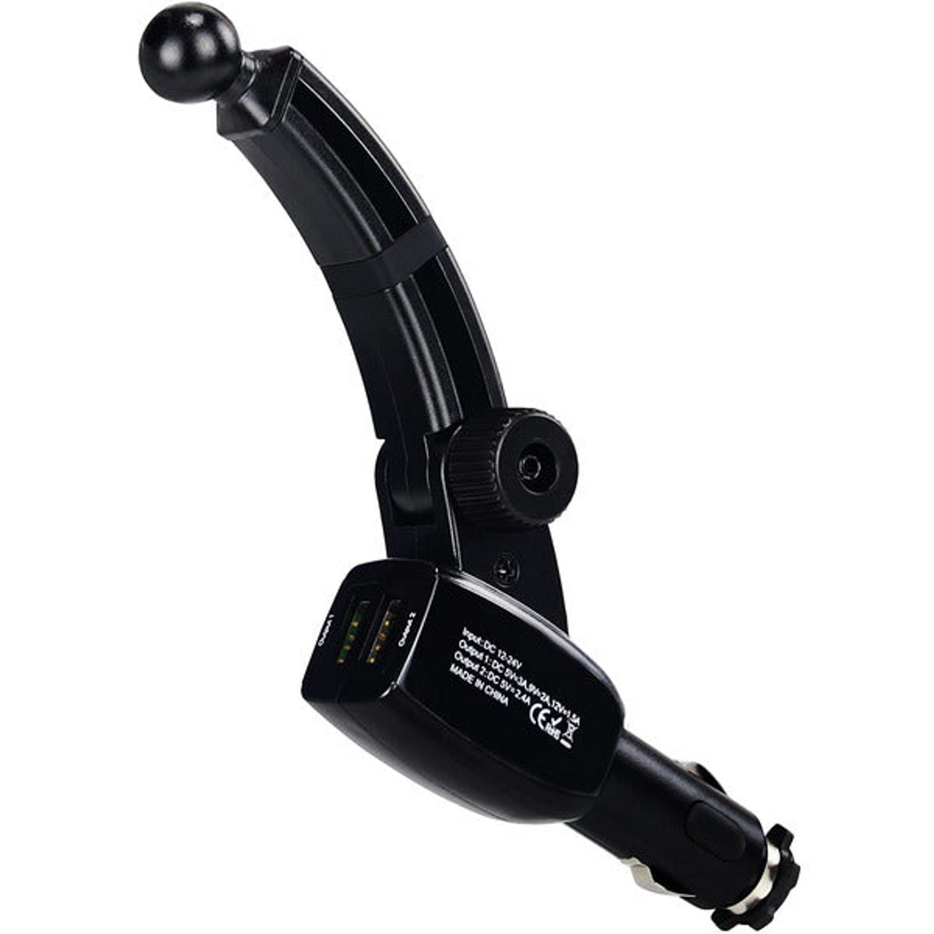 cigarette lighter gps mount Aozcu Cigarette Lighter Car GPS Mount With Ball Head, Dual USB Charger Ci