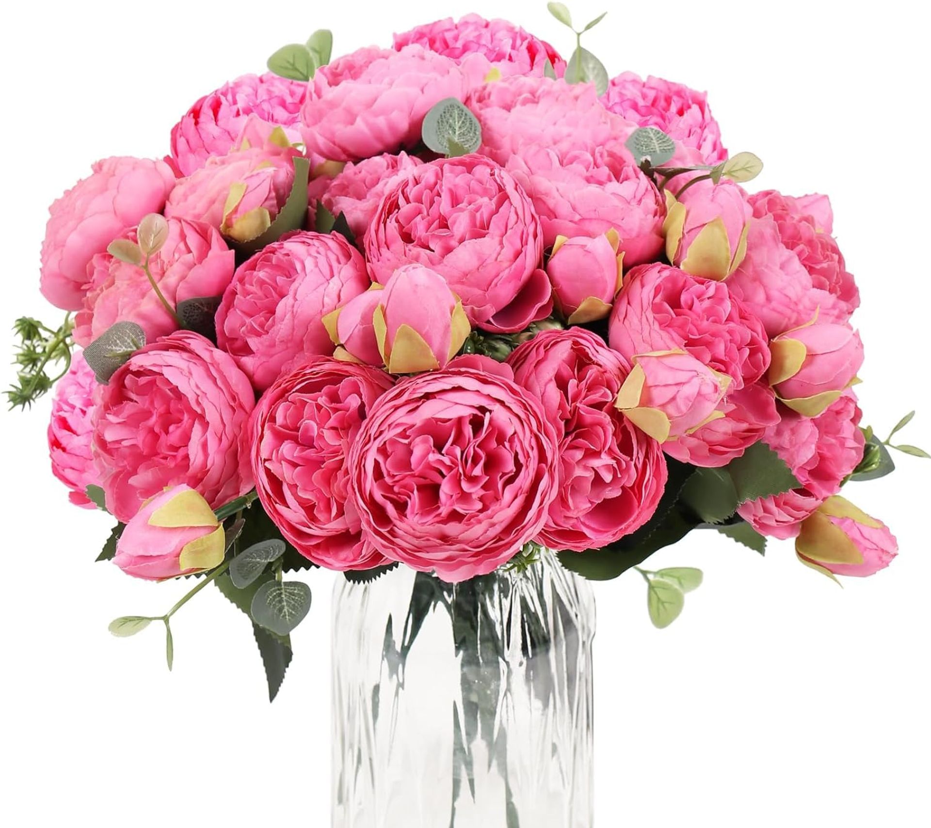 Elegant Silk Peony Bouquet - 4 Bunches Artificial Flowers for Wedding & Home Décor