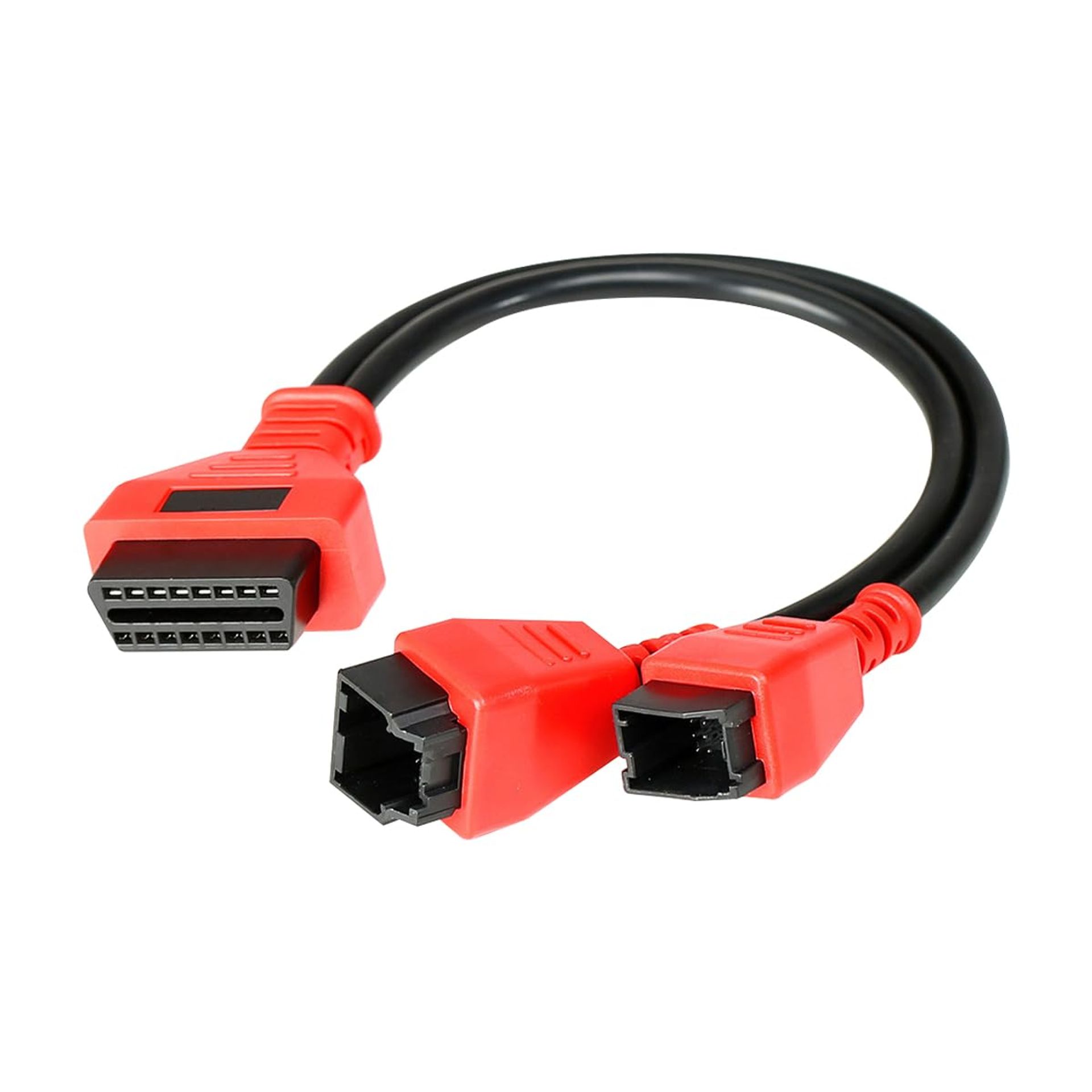 Car OBD2 Diagnostic Cable Adaptor 12+8 Pin Connector for Data Transmission & Vehicle Troubleshooting - Durable ABS