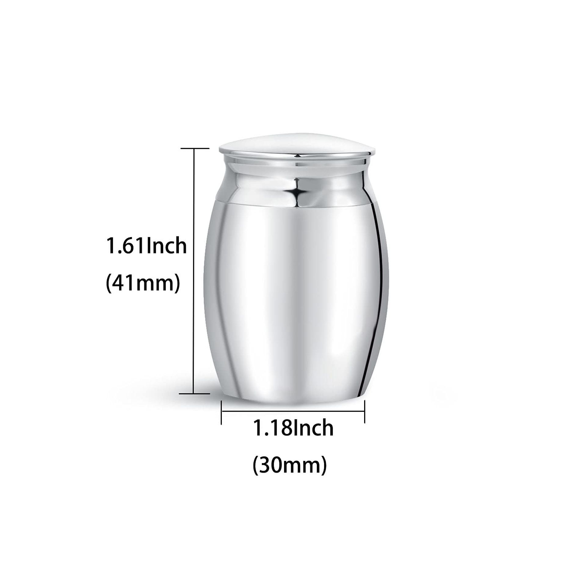Heavenly Peace Wings Small Cremation Urn – Stainless Steel Keepsake Urn For Sharing Ashes