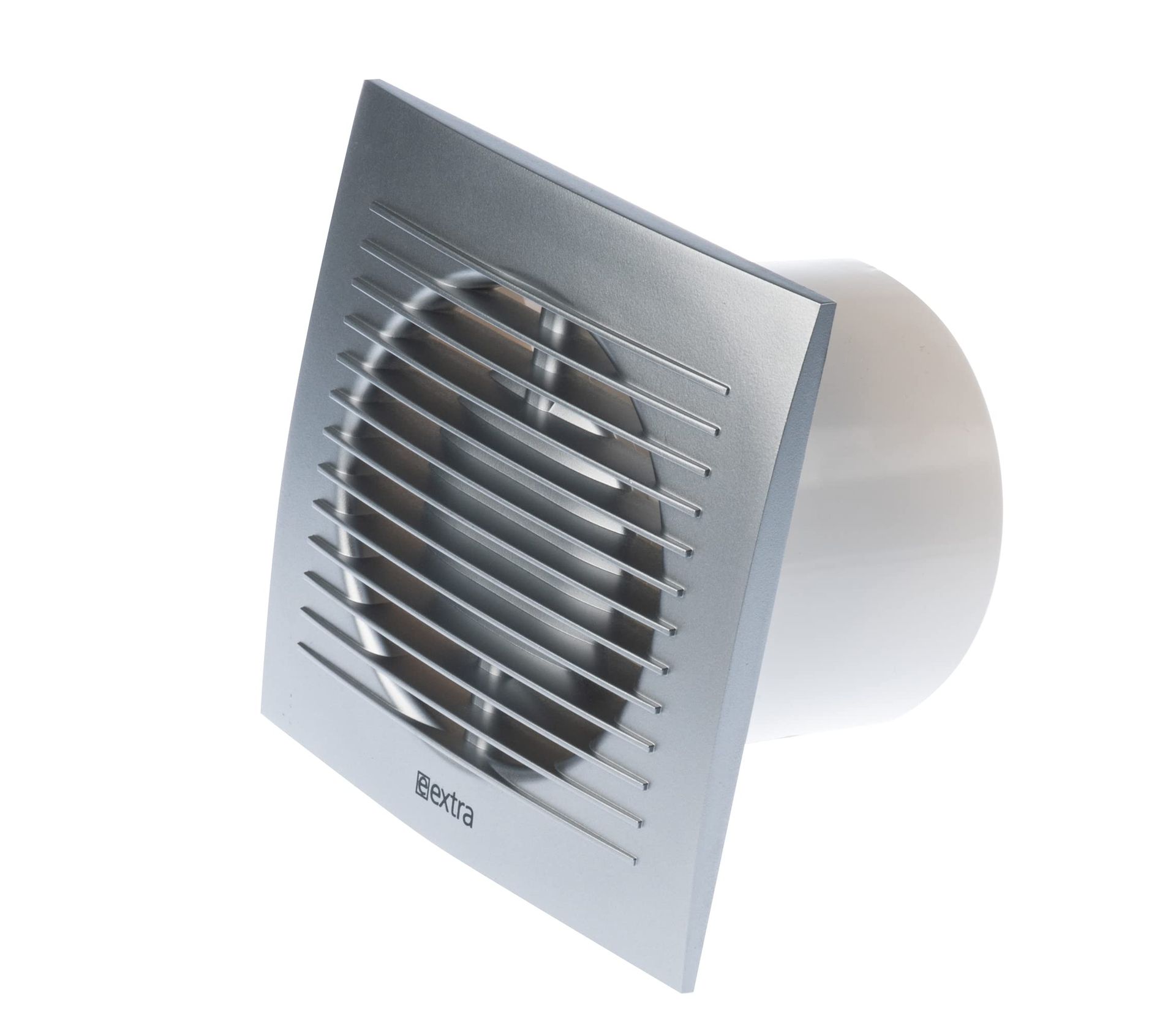 Bathroom Extractor Fan Quiet Ball Bearing Motor for Ventilation in Kitchen, Toilet or Shower Room - Silver Ø125mm