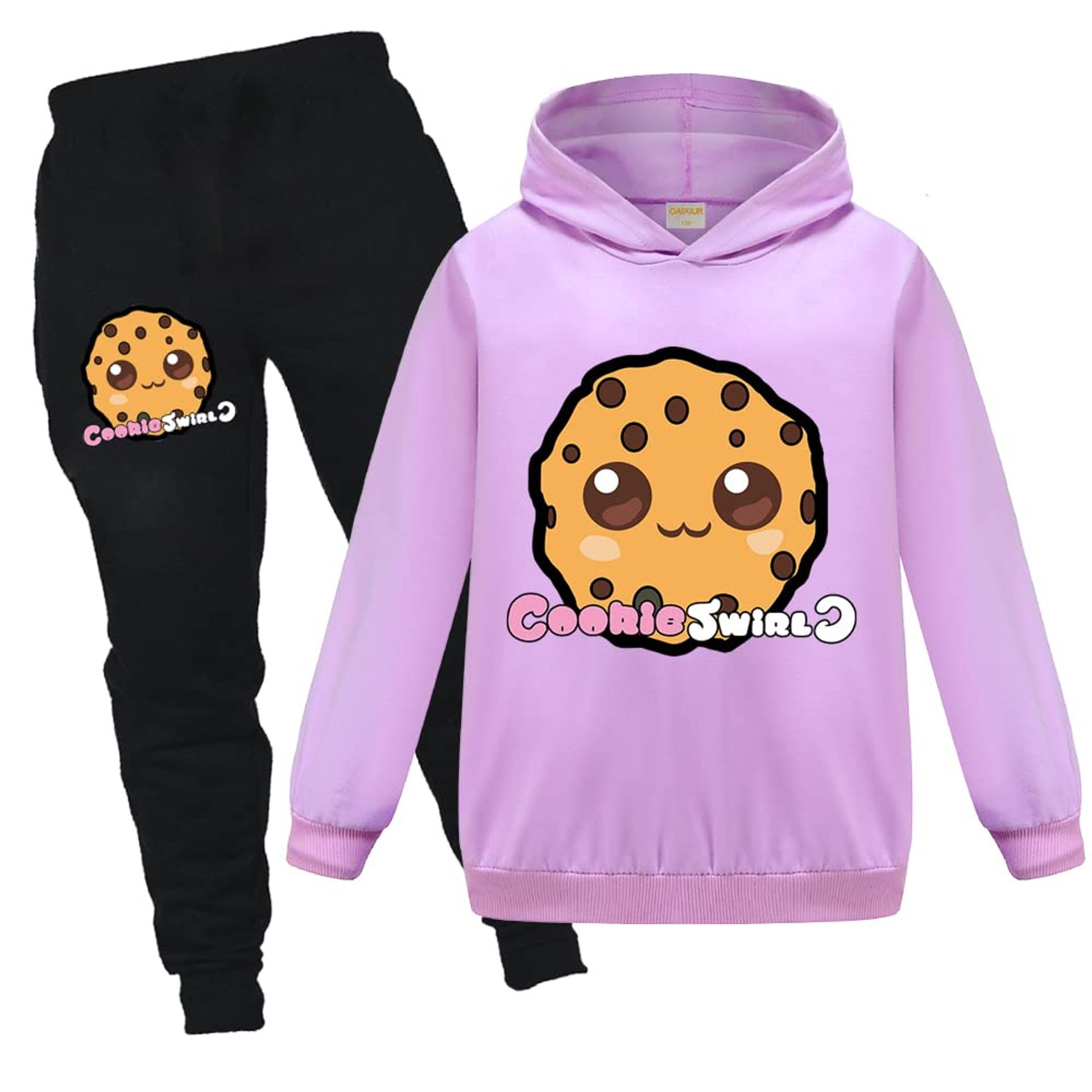 Kids Hoodie and Jogger Tracksuit Set Comfortable Sportswear for Boys and Girls - Violet 5-6 Years