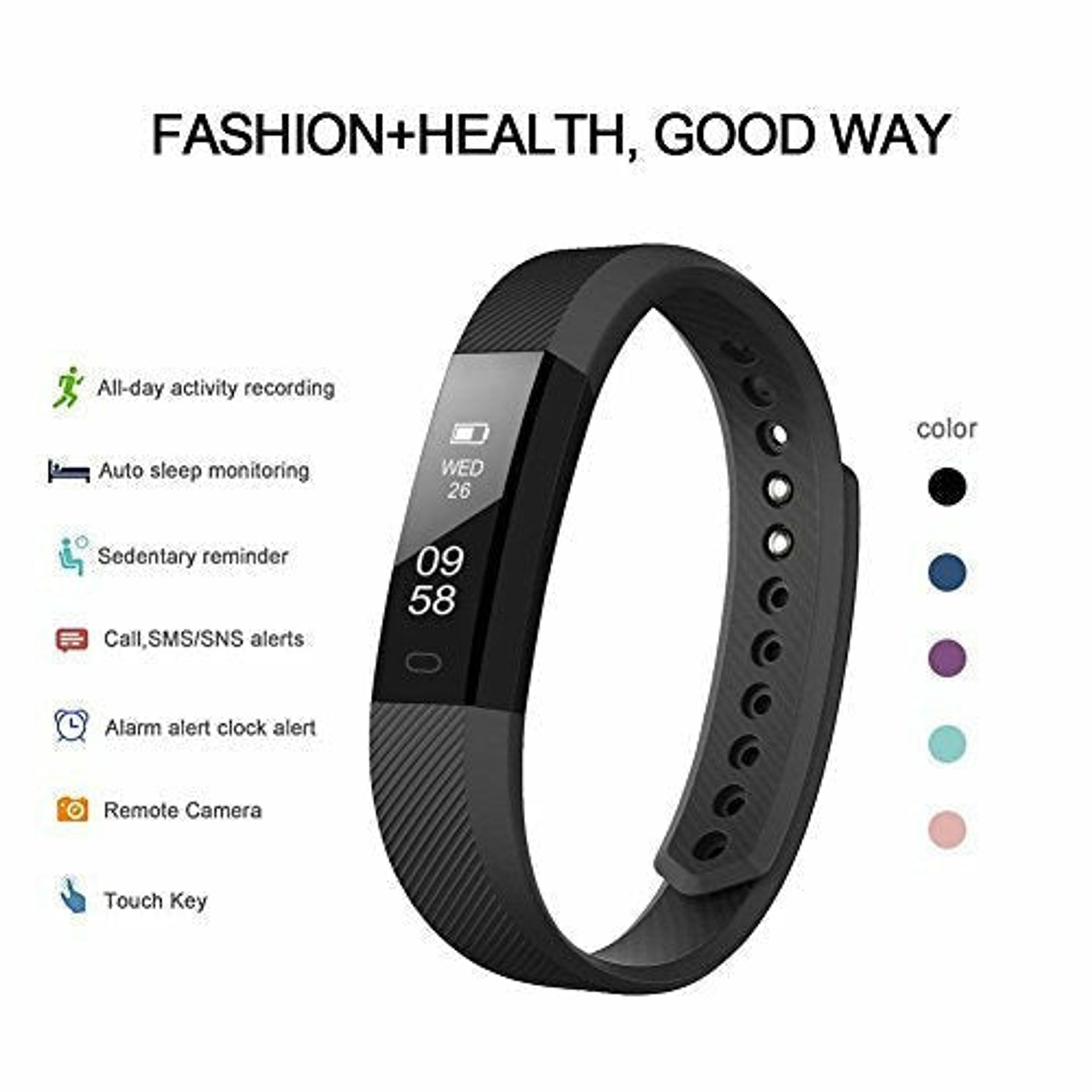 Bracelet Fitness Antimi IP67 étanche - Tracker D'activité - NEUF