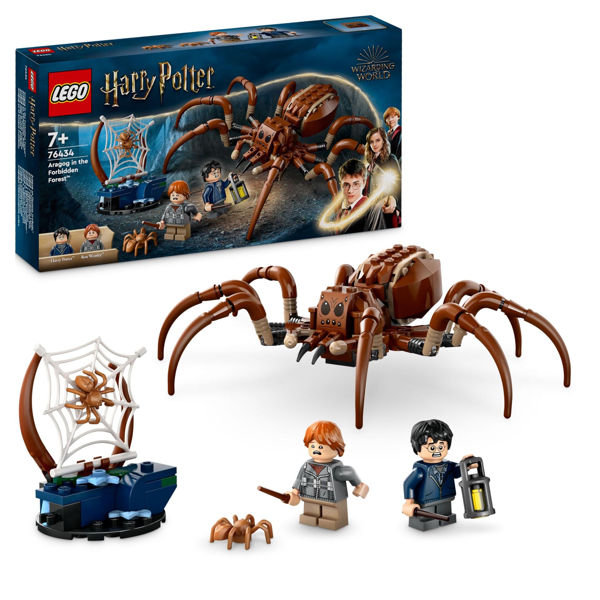 LEGO Harry Potter Aragog in the Forbidden Forest Building Set with Ron Weasley Minifigure - Multicolour 76434