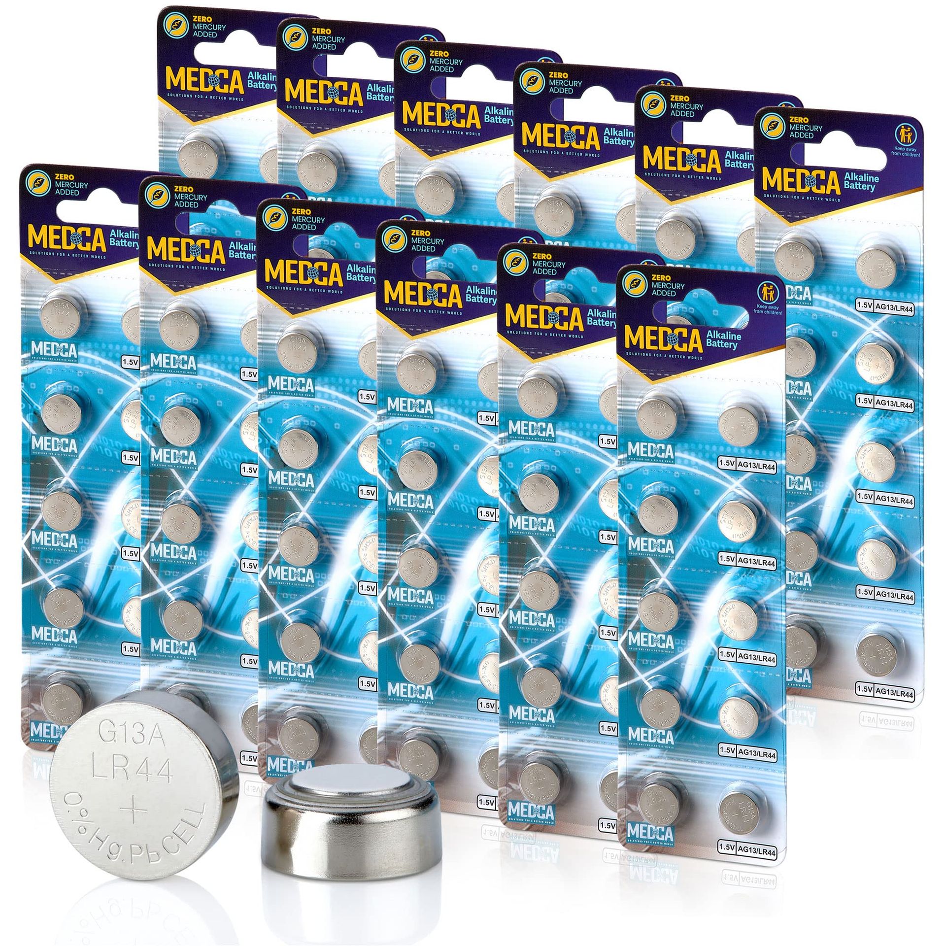LR44 Alkaline Button Batteries 1.5V - 120 Pack for Watches, Toys & Gadgets - Leak-Free & Long Shelf Life