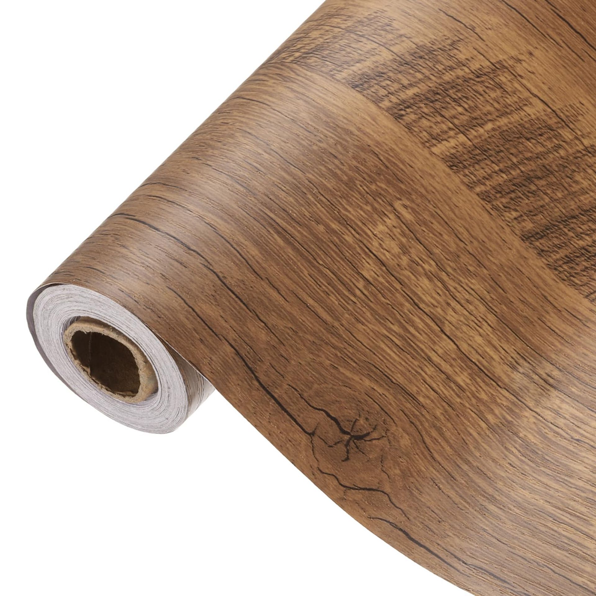 Wood Grain Self-Adhesive Contact Paper Waterproof Peel and Stick Wallpaper for Kitchen, Bathroom and Furniture - Camel Colour 31.5" x 394"