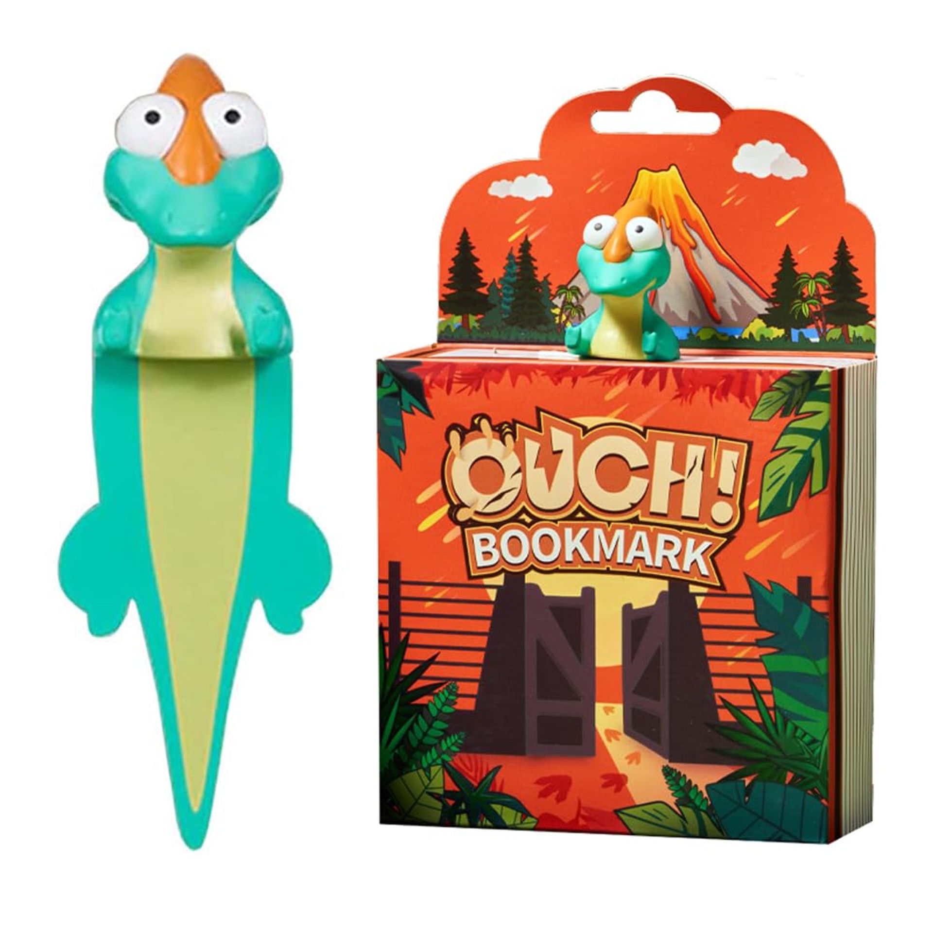 Funny 3D Cartoon Dinosaur Bookmark - Parasaurolophus for Students & Book Lovers